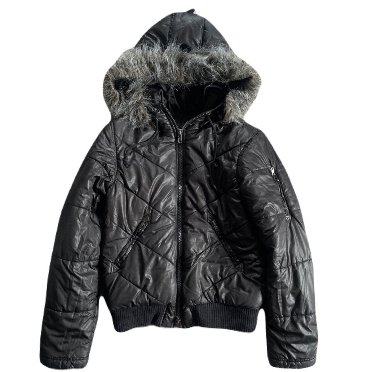 If Six Was Nine 2000s Japanese archive Vkei Fur Puffer Down Jacket Y2K Size US S / EU 44-46 / 1 - 2 Thumbnail