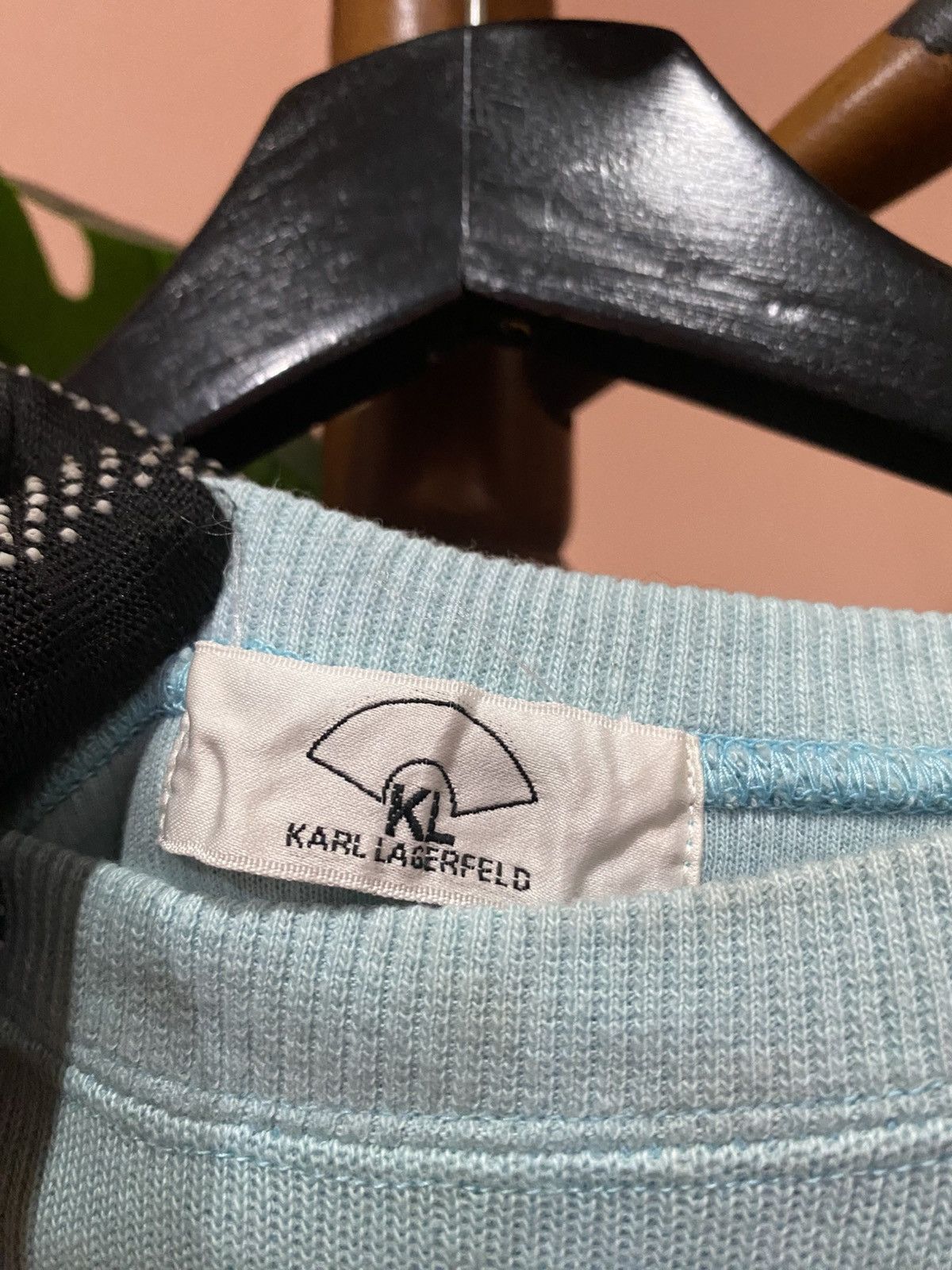Karl Lagerfeld Vintage Karl Lagerfeld Light Blue Sweatshirt – 2010s Era Size US L / EU 52-54 / 3 - 4 Thumbnail