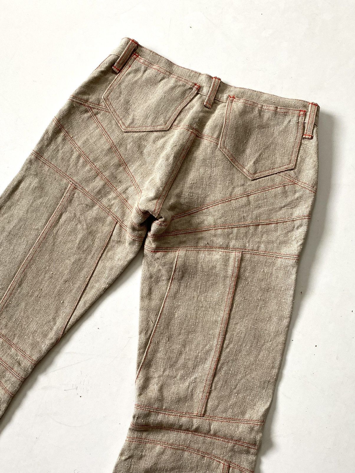 Comme des Garcons Rare F/W 02 Junya Watanabe/CDG Ramie/Jute Flared Biker Jeans Size US 30 / EU 46 - 5 Thumbnail