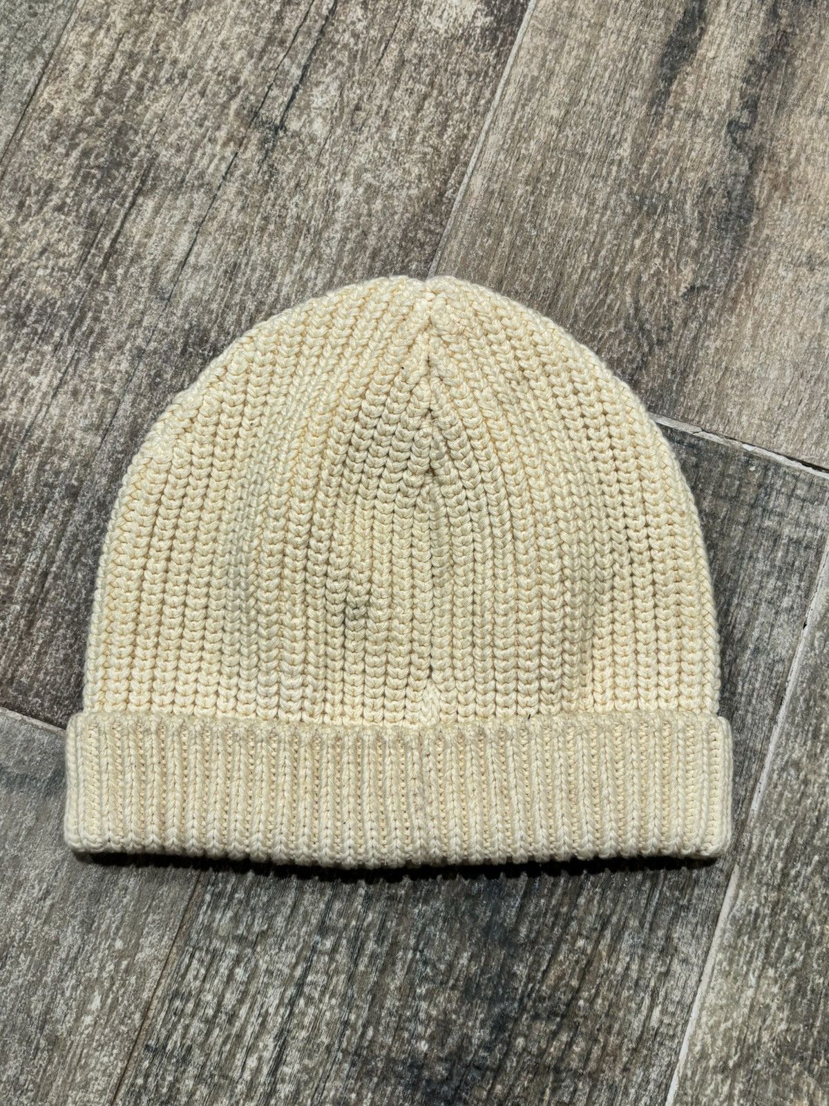 Celine Cream Logo Knit Beanie Size ONE SIZE - 2 Thumbnail