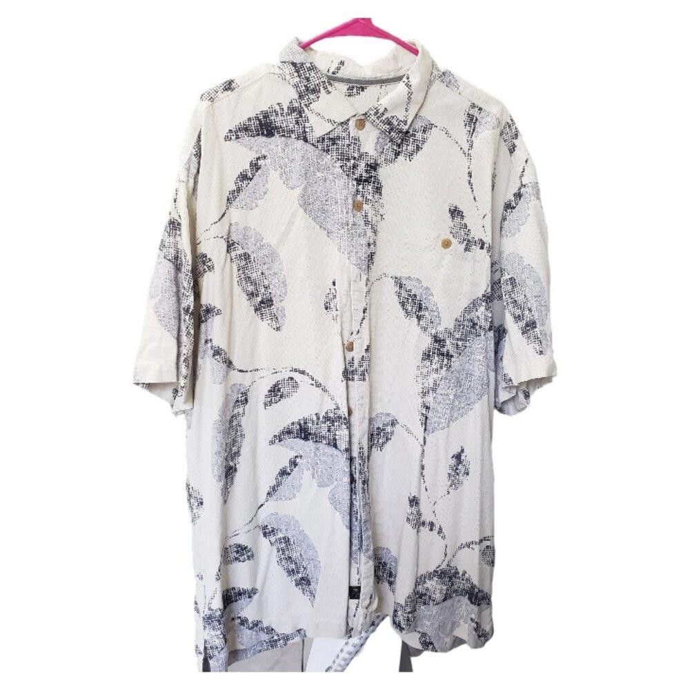 Tommy Bahama CT1541 Tommy Bahama Silk Black & Cream Tropical Shirt XXL Size US XXL / EU 58 / 5 - 1 Thumbnail