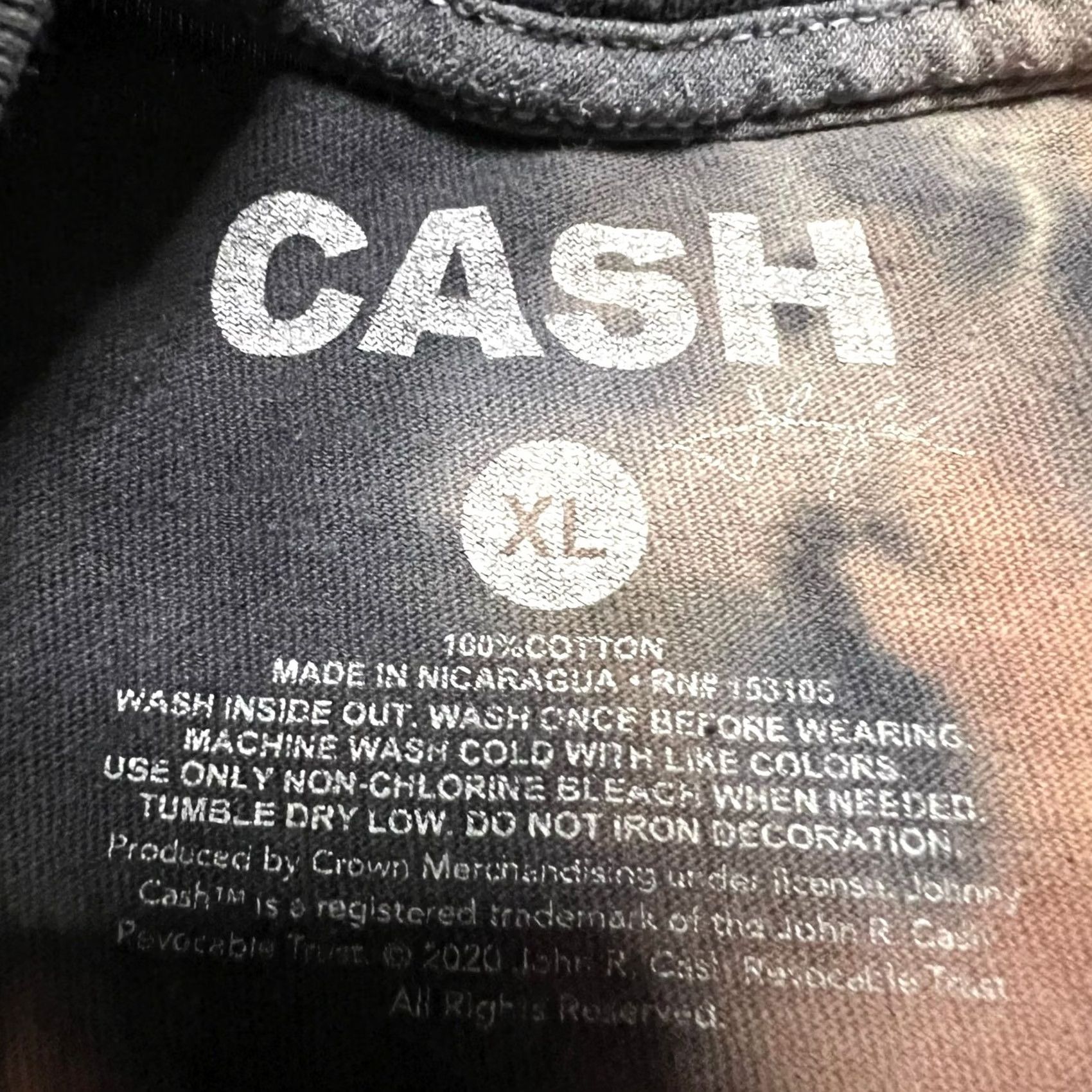 Vintage Johnny Cash Tie Dye Man In Black Graphic T-Shirt XL Mens Big Mens Size US XL / EU 56 / 4 - 6 Thumbnail