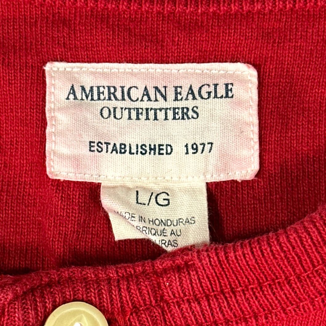 American Eagle Outfitters American Eagle Outfitters Shirt Adult LARGE Red Washington Henley Retro Square Logo Long Sleeve Regular Cotton Tee Size US L / EU 52-54 / 3 - 5 Thumbnail