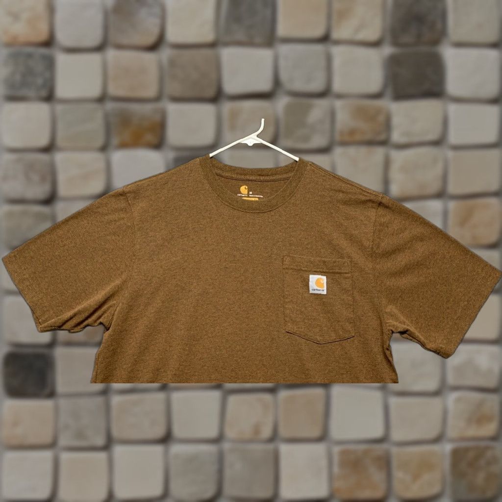 Carhartt Carhartt Original Fit T-Shirt Men's Medium Short Sleeve Brown Single Pocket LOGO Size US M / EU 48-50 / 2 - 1 Thumbnail