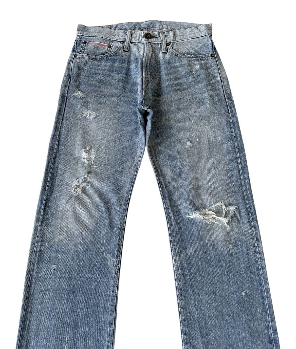 Hysteric Glamour × Undercover 🔥EDWIN 505zx SELVEDGE DENIM BUCKLE BACK BLUE WASH JEANS Size US 30 / EU 46 - 4 Thumbnail