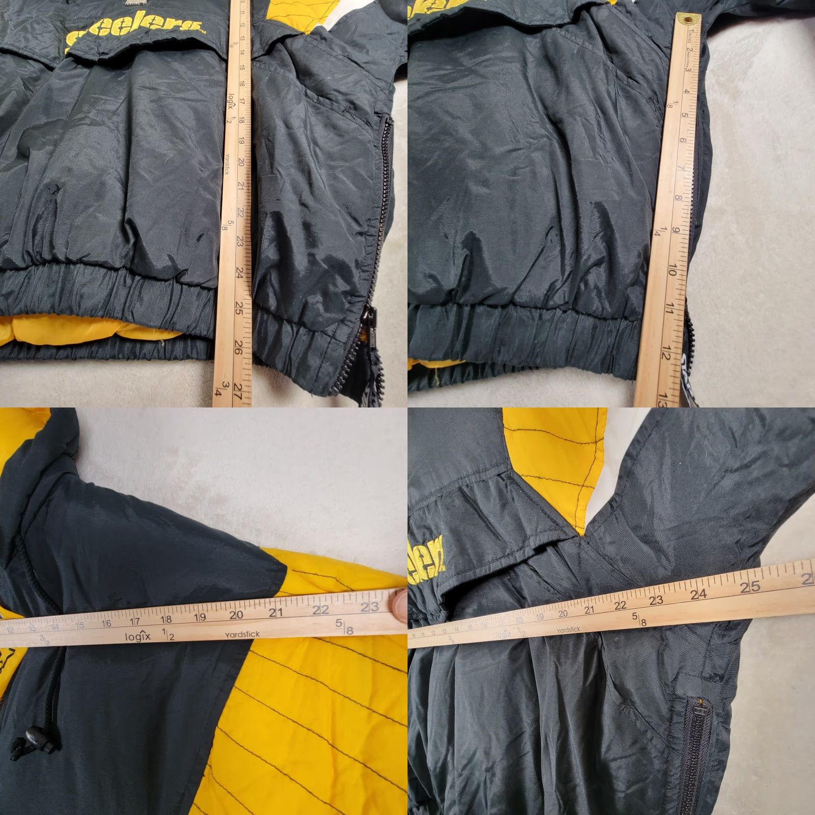 Starter VINTAGE Starter Pro Line Pittsburgh Steelers Puffer Jacket Men's M NFL Coat Black Nylon Lined 90s Size US M / EU 48-50 / 2 - 8 Thumbnail