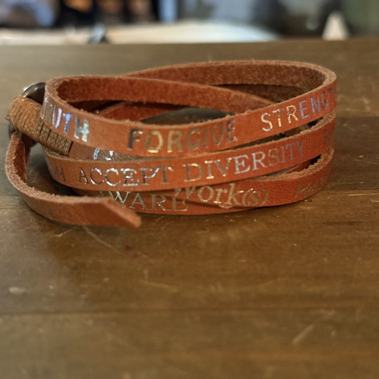 Other Words of inspiration leather wrap bracelet Size ONE SIZE - 3 Thumbnail