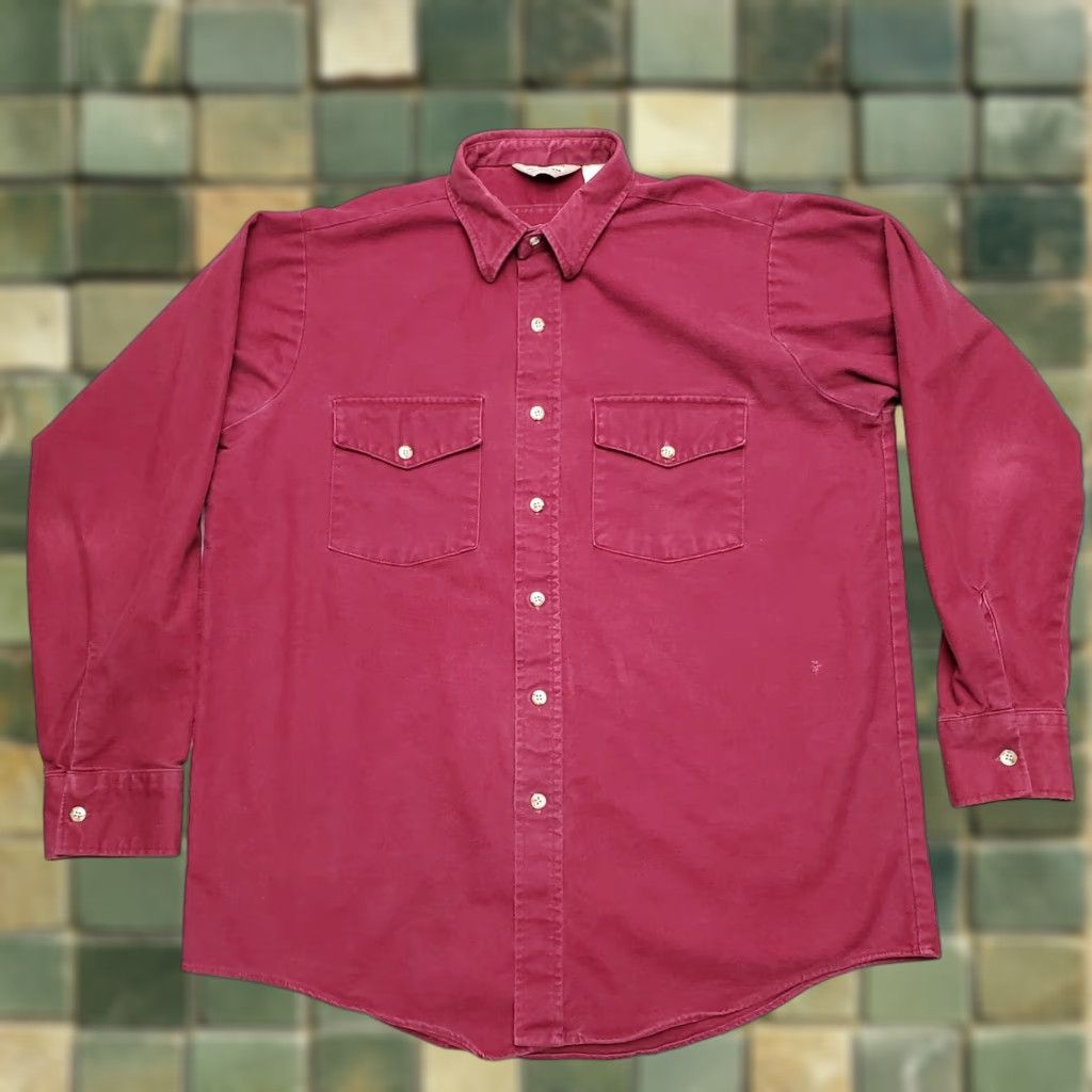 Vintage VINTAGE Winter Run Shirt Mens L Maroon Chamois Outdoor Flannel Cabin Casual Size US L / EU 52-54 / 3 - 1 Thumbnail