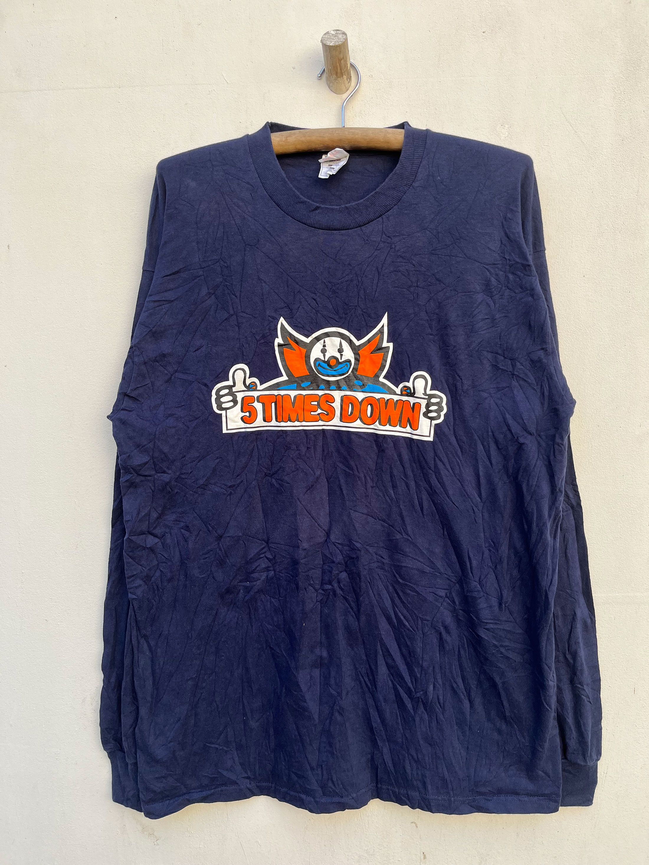 Band Tees Vintage 90s 5 Time Down Hip Hop Rapcore American Band Size US XL / EU 56 / 4 - 1 Thumbnail