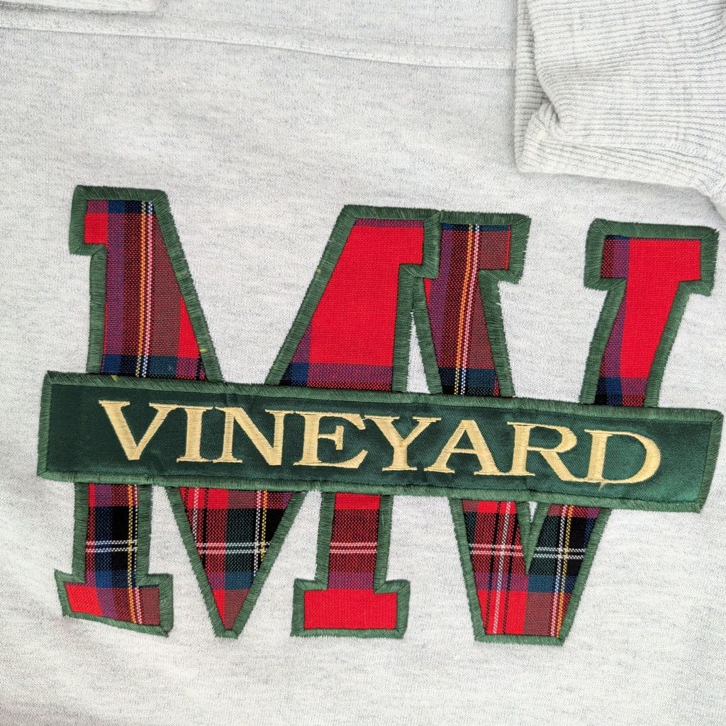 Vintage Vintage Martha's Vineyard Plaid Logo Heather Grey Sweatshirt Size US L / EU 52-54 / 3 - 4 Thumbnail