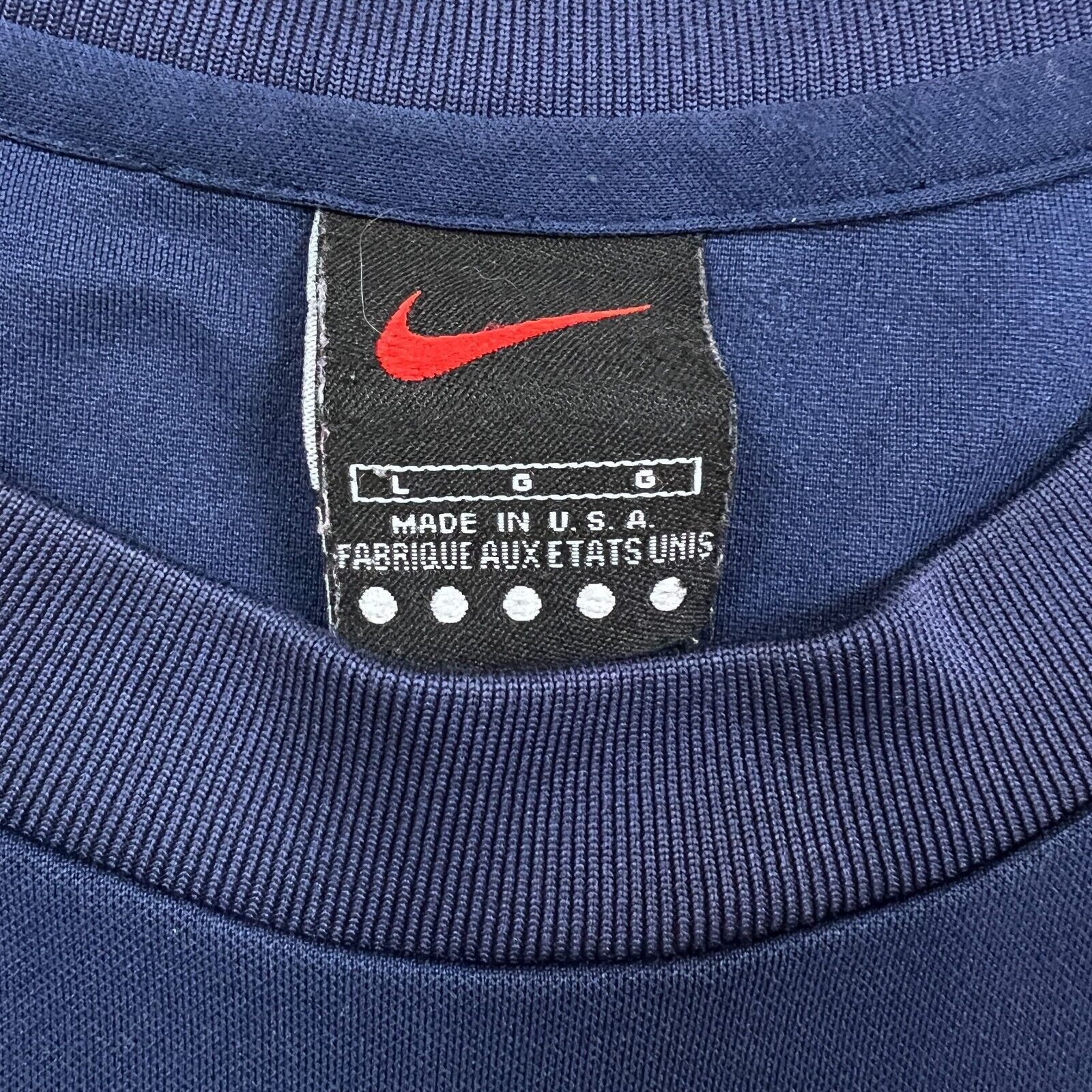 Nike × Vintage 90s Nike Sportswear T Shirt Large USA Swoosh Athletic Tee Size US L / EU 52-54 / 3 - 8 Thumbnail
