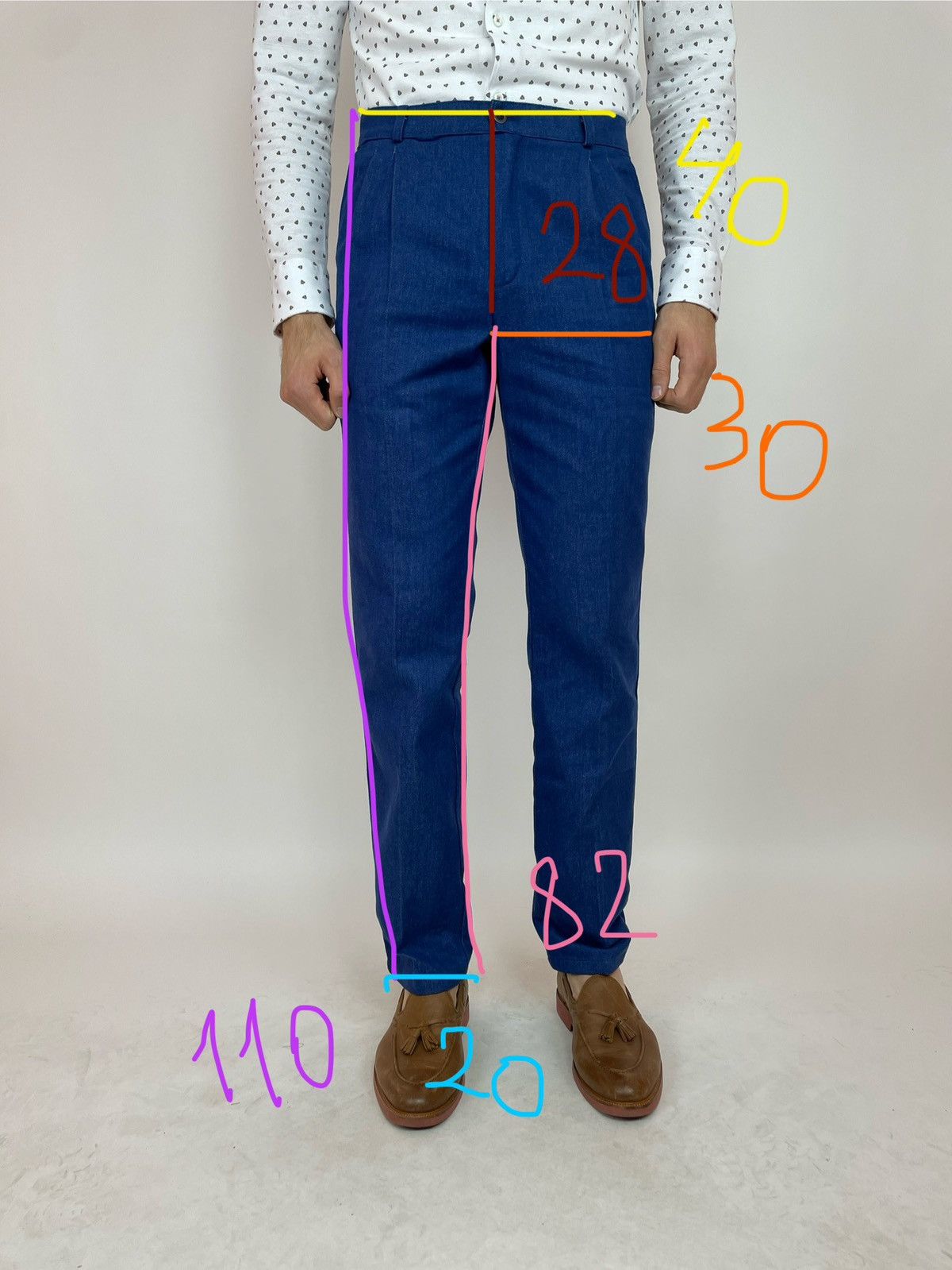 Japanese Brand MONCHAUX vintage Pleated Denim Trousers Slim fit Mens Size US 31 - 19 Thumbnail