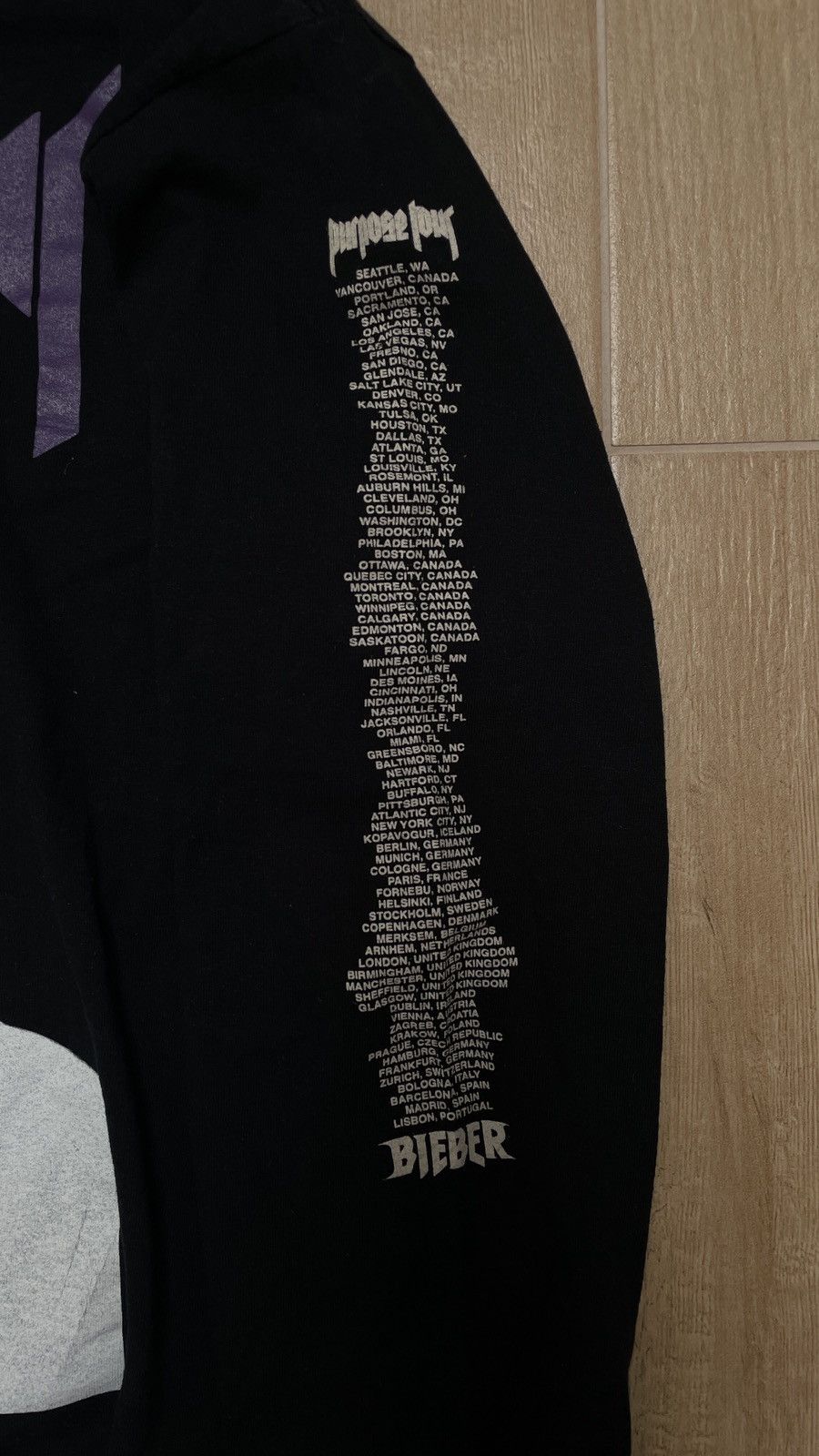 Justin Bieber Justin Bieber Purpose Tour 2016 Justin Forever LongSleeve Size US L / EU 52-54 / 3 - 7 Thumbnail