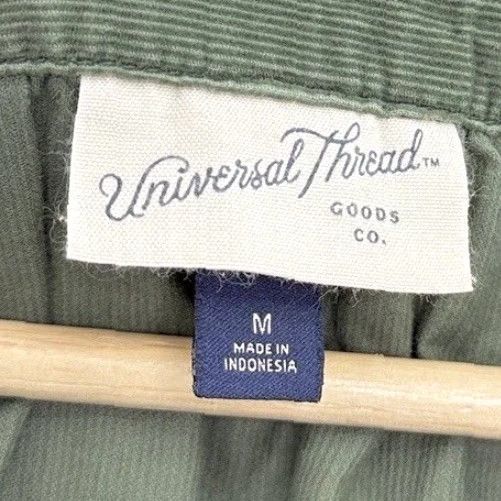 Vintage Universal Thread Green Corduroy Relaxed Fit Blouse M Women's Shirt Long Sleeve Henley Button Solid Boho Peasant Academia Vintage: No Size M / US 6-8 / IT 42-44 - 5 Thumbnail