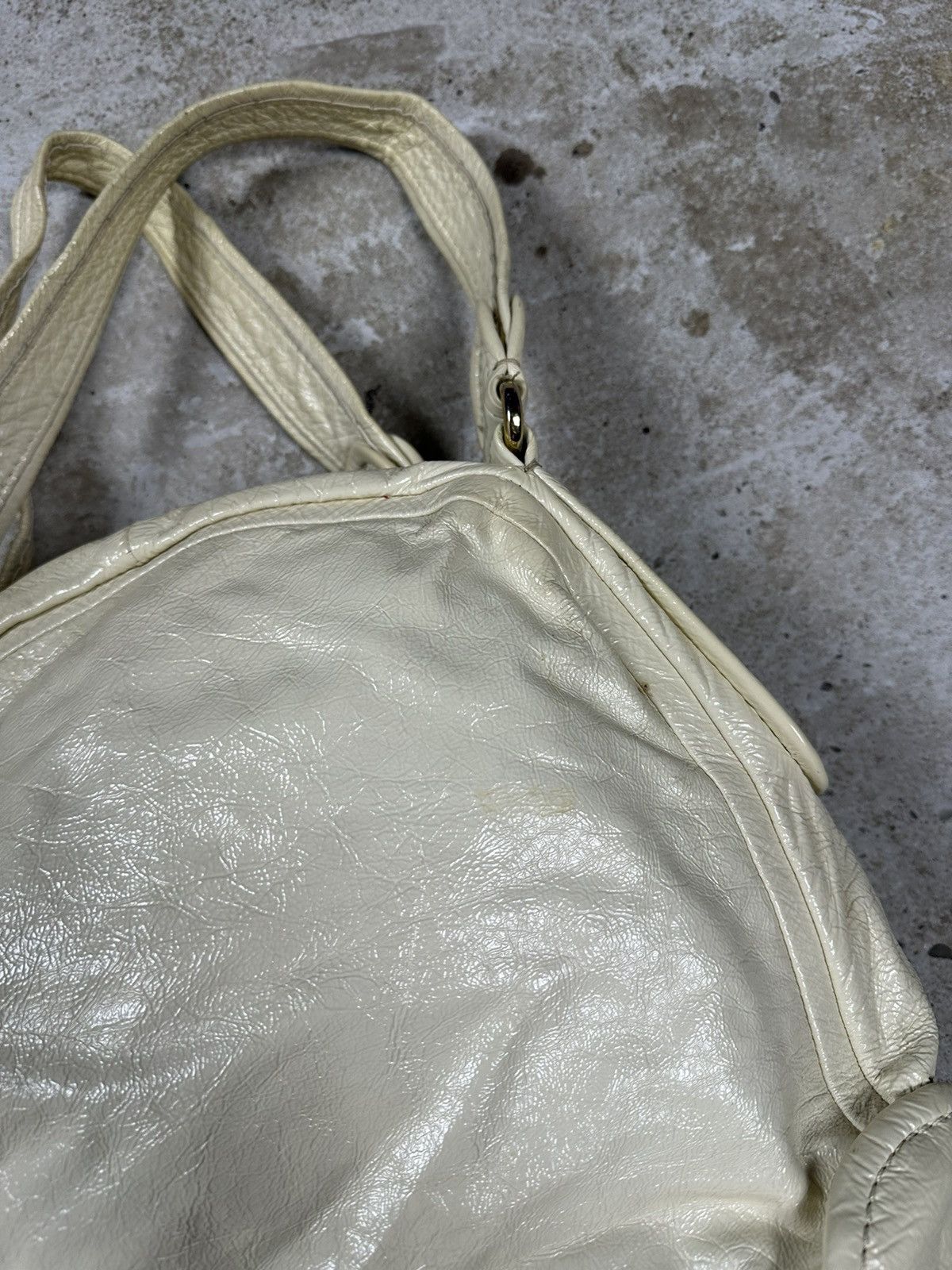 Marc Jacobs × Marc by Marc Jacobs Marc by Marc Jacobs Cream Tote Bag Cow Leather Vintage Gold Size ONE SIZE - 10 Thumbnail