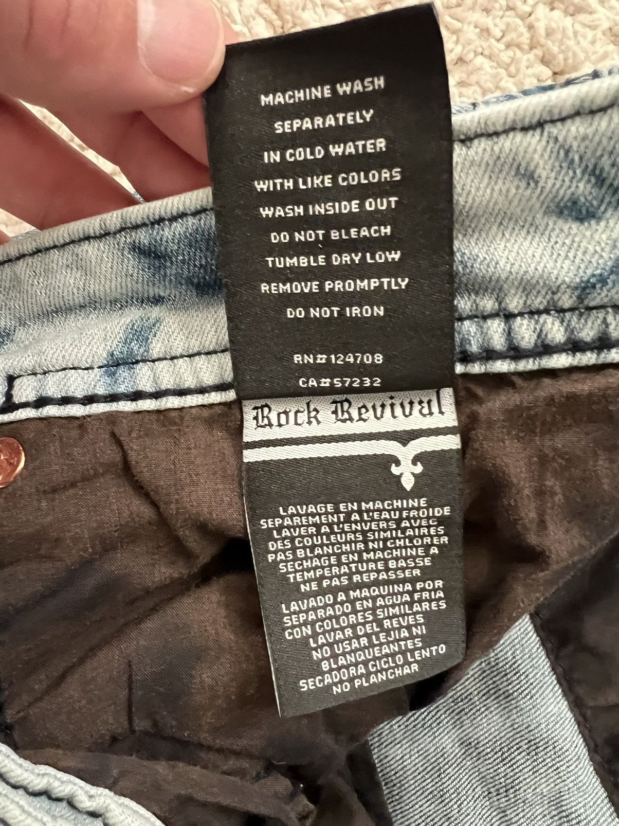 Rock Revival Rock Revival Moto Biker Tapered Leg Jeans “Ean” Regular Size US 42 / EU 58 - 4 Thumbnail