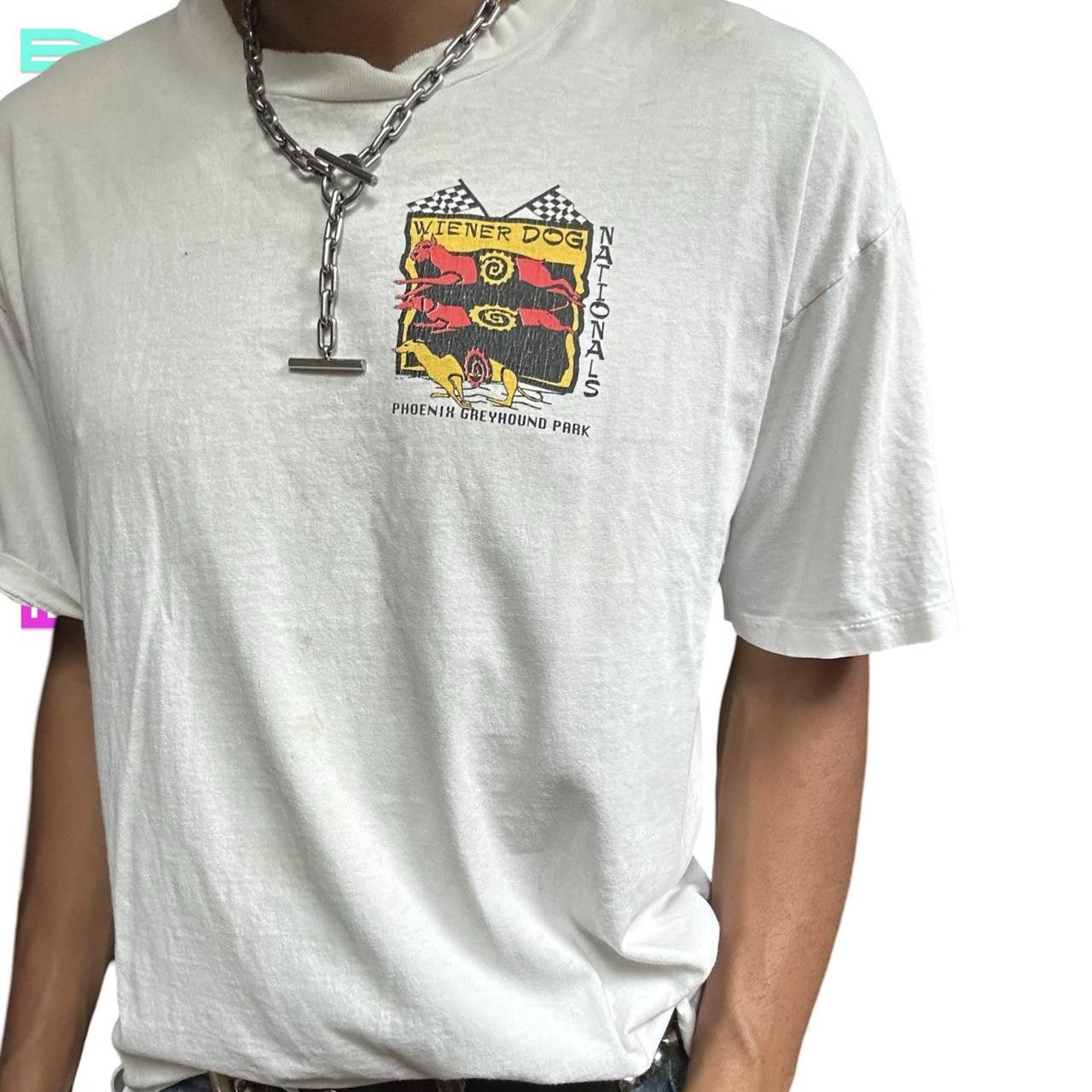 Other Vintage 90s White Ripped Graphic T-shirt - XL Size US XL / EU 56 / 4 - 4 Thumbnail
