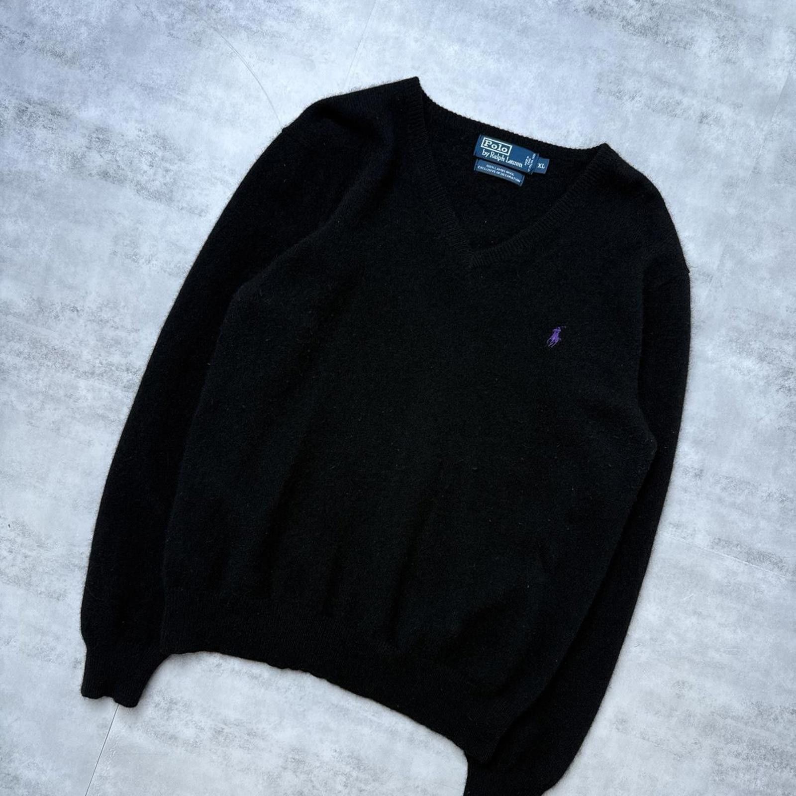 Polo Ralph Lauren Y2K Polo Ralph Lauren Lambs Wool V Neck Sweater Size US XL / EU 56 / 4 - 3 Thumbnail
