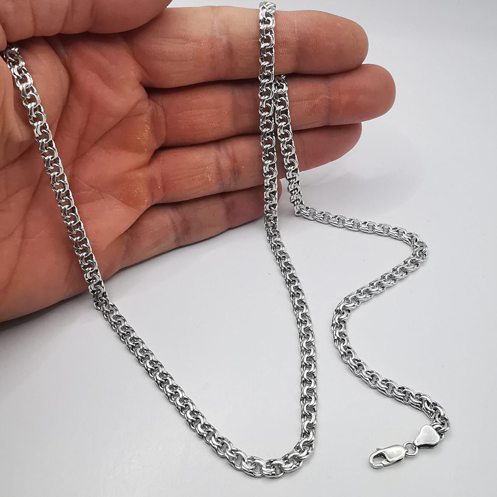 Sterling Silver Vintage Beautiful Jewelry Chain,925 Sterling Silver 29,06g Size ONE SIZE - 7 Thumbnail