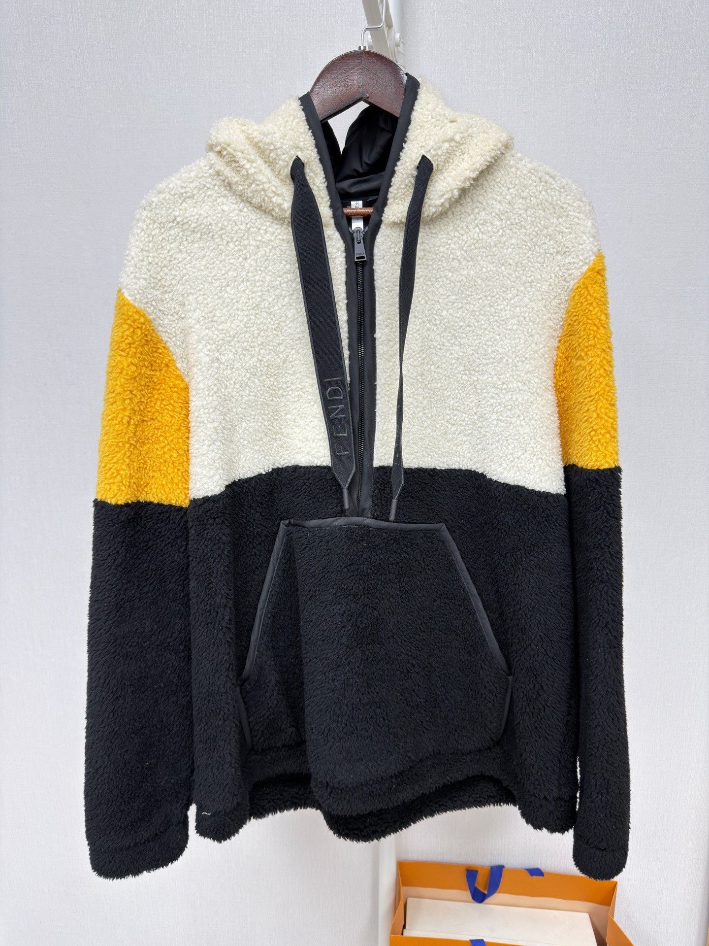 Fendi Fendi Wool Silk Fleece Half-Zip Hoodie Size 52 Size US L / EU 52-54 / 3 - 1 Thumbnail