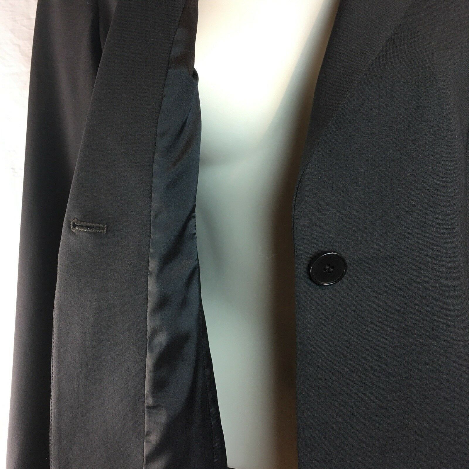 Theory Theory Womens Fitted Wool Blazer Smokey Gray Lined Pockets O Size XS / US 0-2 / IT 36-38 - 8 Thumbnail