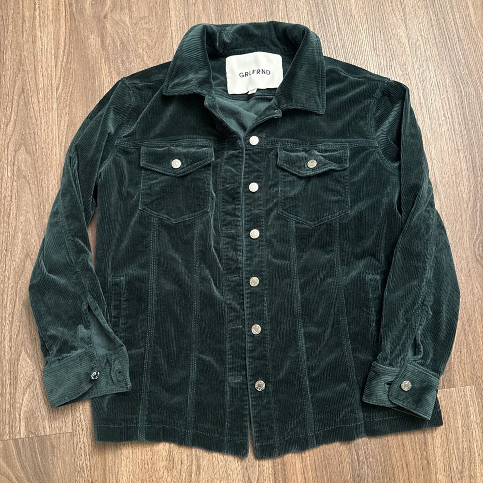 GRLFRND GRLFRND Dark Green Corduroy Jacket medium Size M / US 6-8 / IT 42-44 - 2 Thumbnail