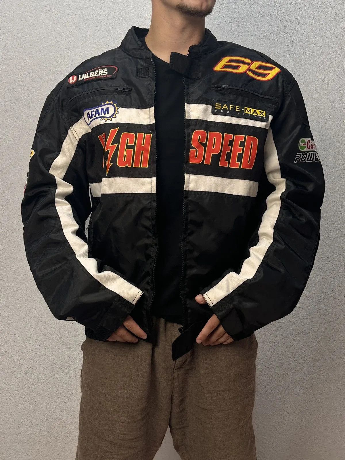 NASCAR Racing Jacket Moto Vodafone F1 Nascar Leather Red Bull Lucky Size US XXL / EU 58 / 5 - 1 Thumbnail