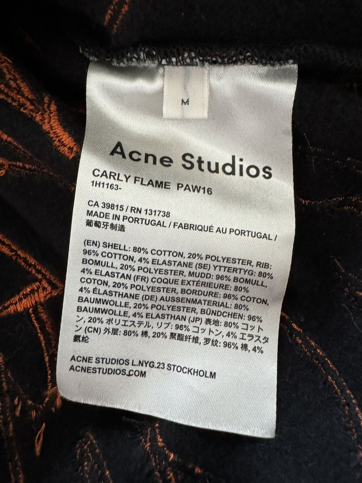Acne Studios Acne Studios Carly Flame PAW16 Size US M / EU 48-50 / 2 - 14 Thumbnail