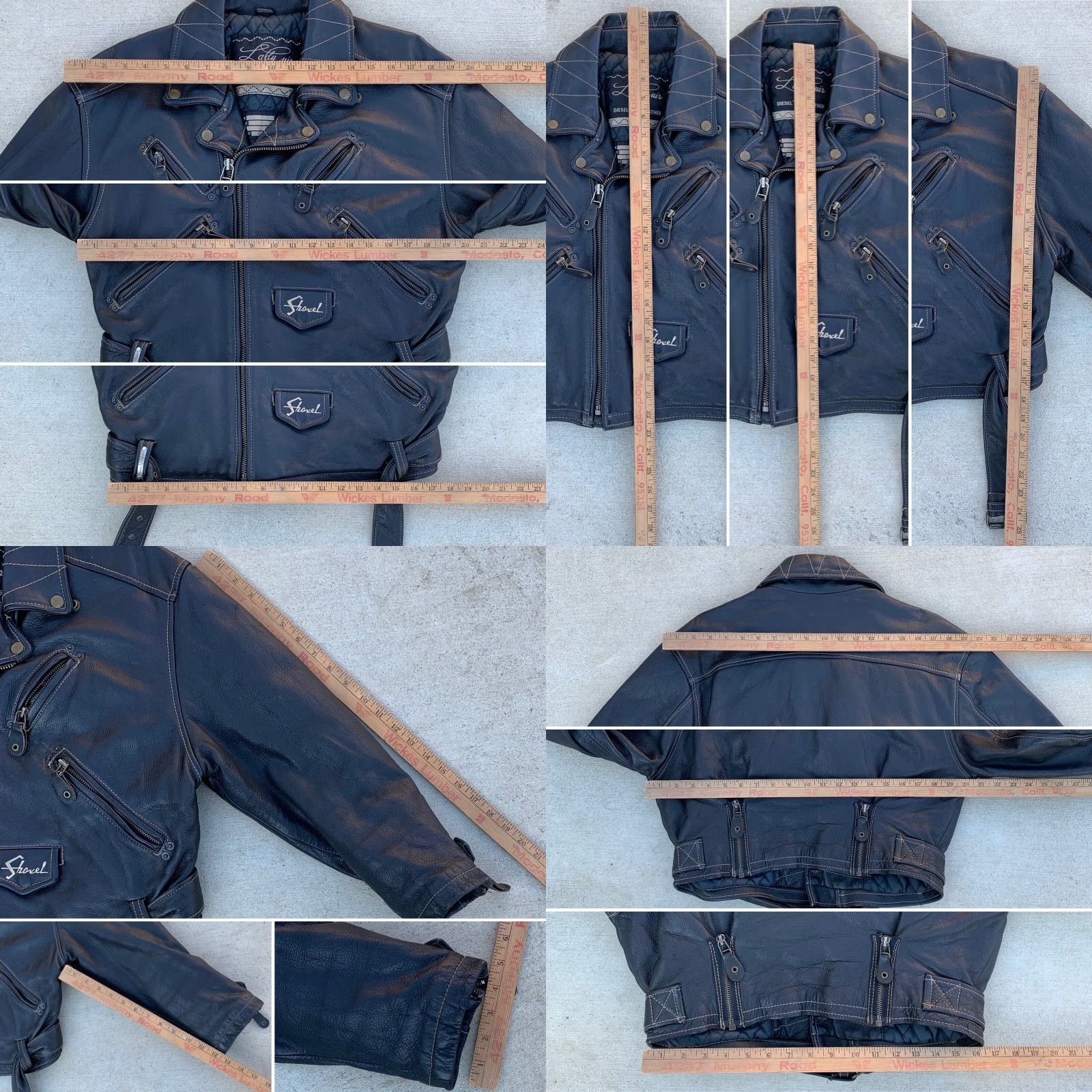 Diesel VINTAGE Diesel Lady Cuir Leather Brown Leather Moto Jacket Biker Motorcycle Size M Women Size M / US 6-8 / IT 42-44 - 11 Thumbnail