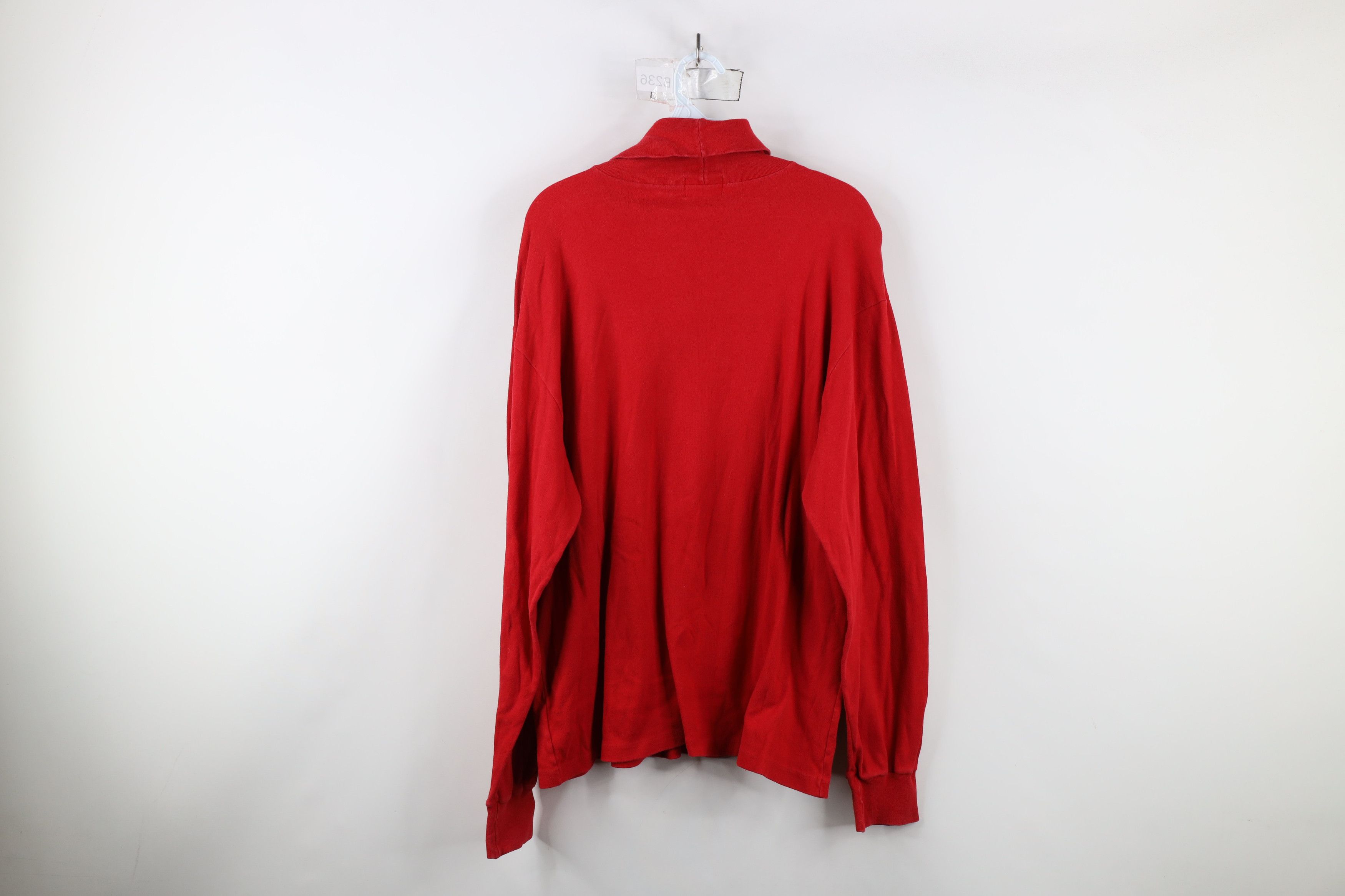 J.Crew × Vintage Vintage 90s J Crew Long Sleeve Turtleneck T-Shirt Red USA Size US XL / EU 56 / 4 - 12 Thumbnail