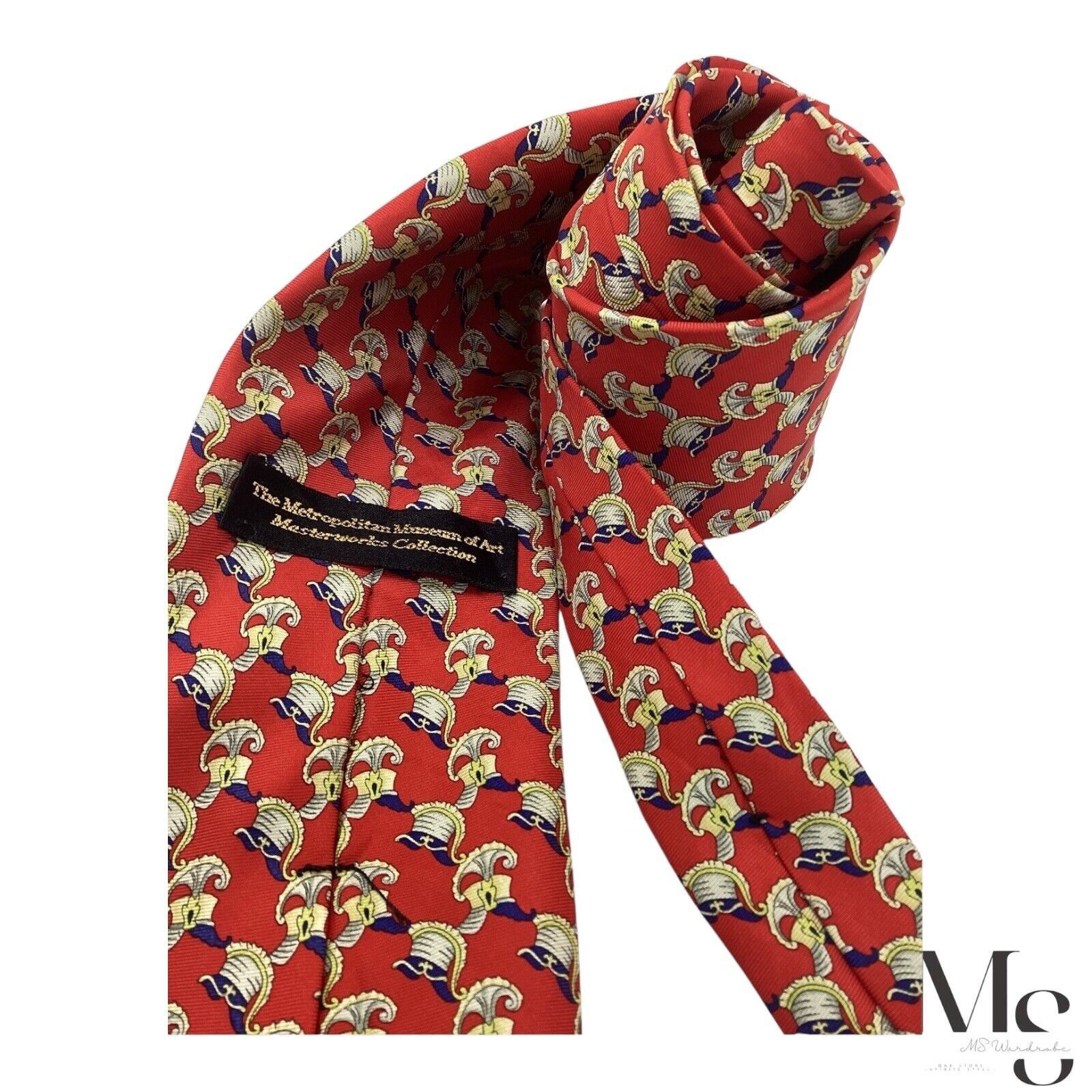 Other THE METROPOLITAN MUSEUM OF ART Red Royal Knight Helmet Silk Size ONE SIZE - 4 Thumbnail