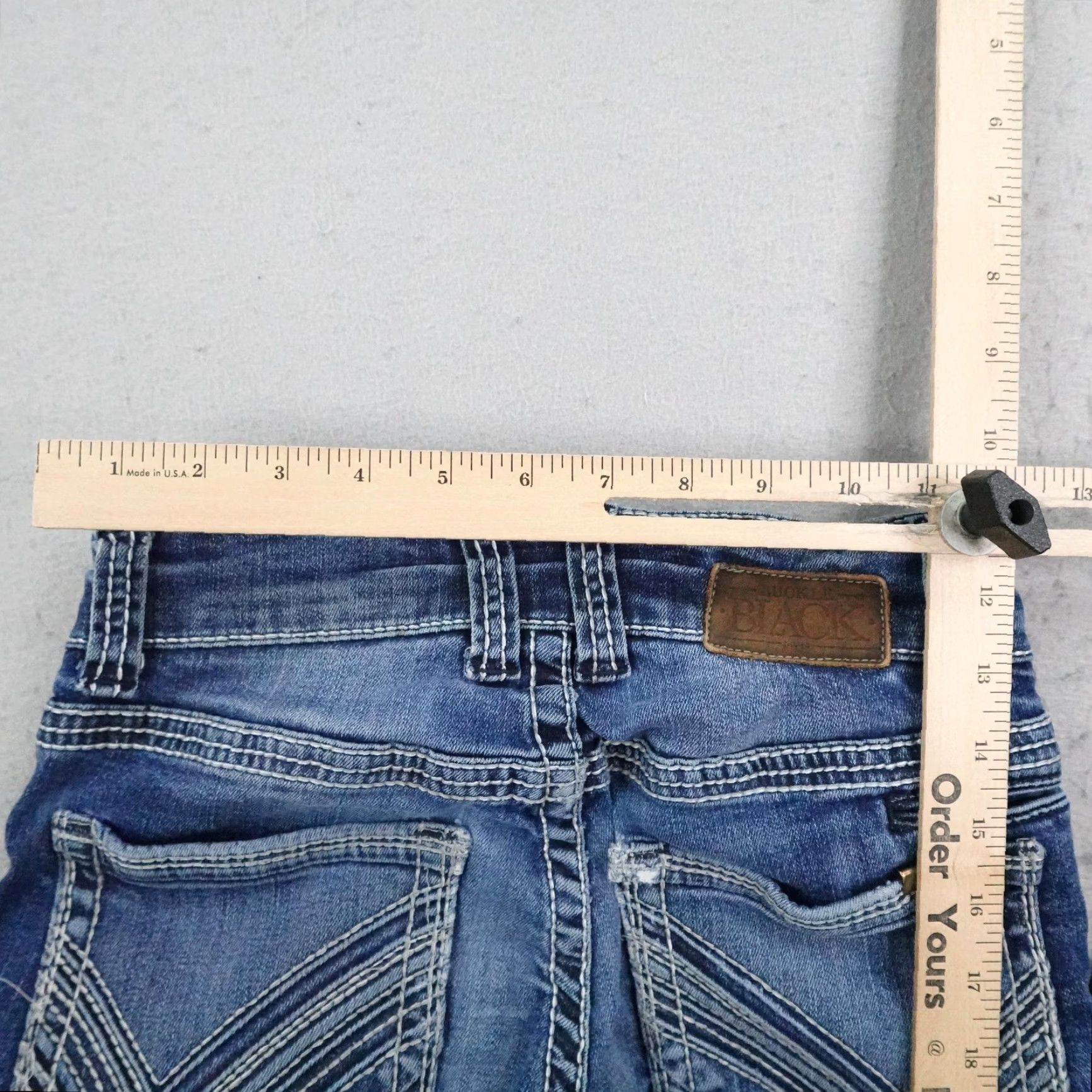 Buckle Black Buck le Black Jeans Womens 27R Blue Denim Straight Leg Slim Fit No 3 Stretch BKE Size 27" / US 4 / IT 40 - 7 Thumbnail