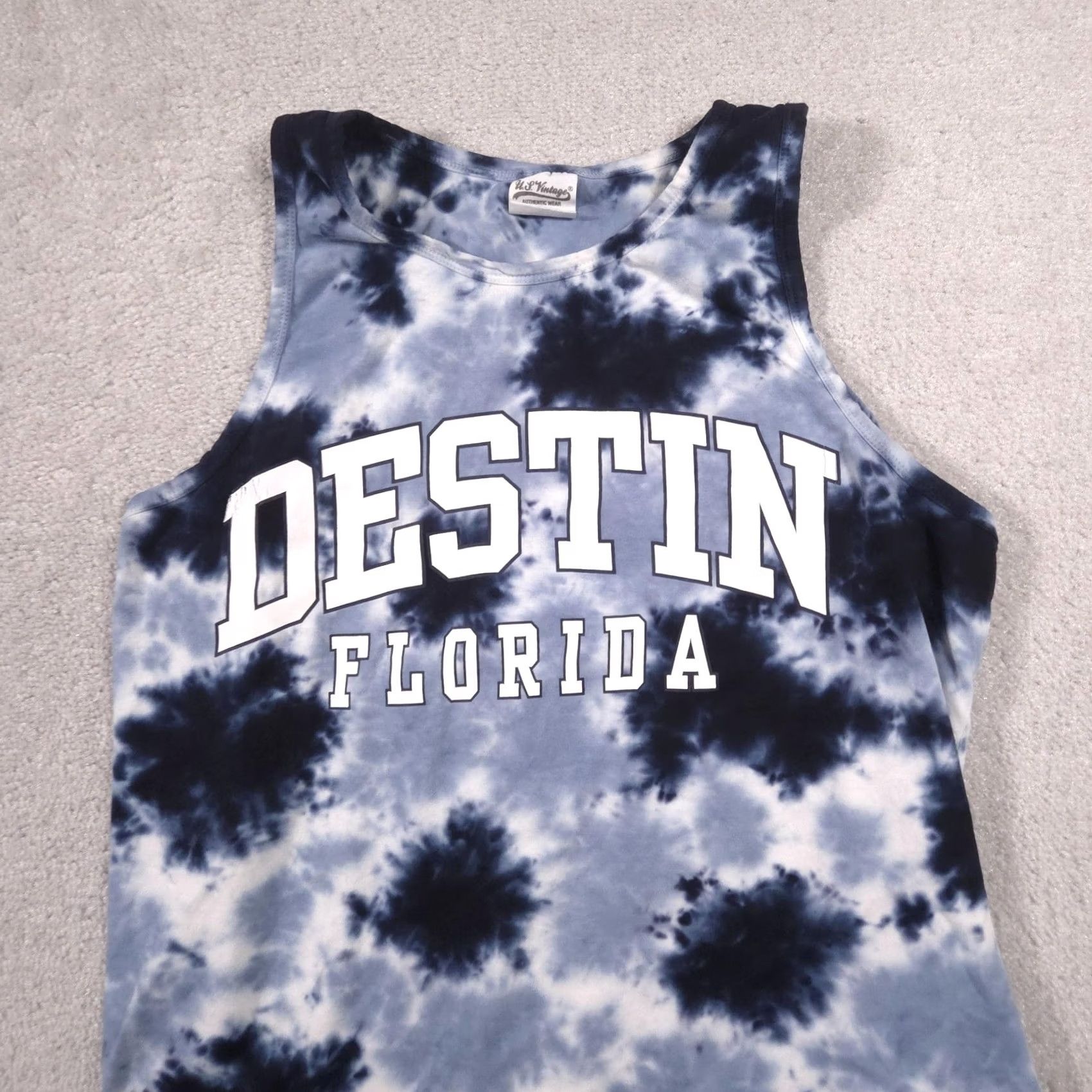 destin VINTAGE U.S. Vintage Shirt Womens 2XL Blue Destin Florida Tie Dye Sleeveless Tank Tee Shirt Size XXL / US 16-18 / IT 52-54 - 3 Thumbnail