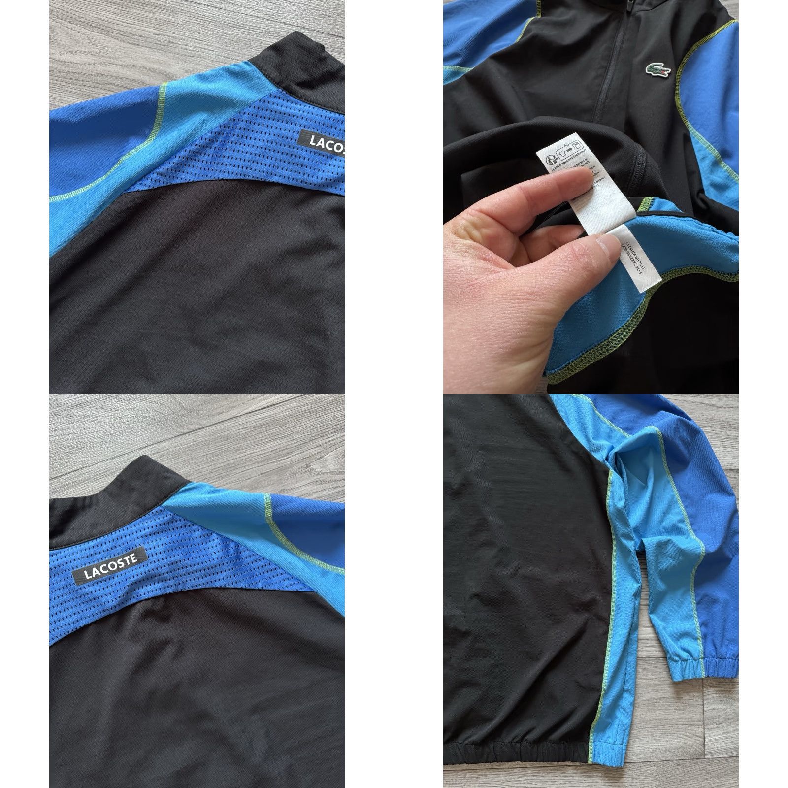 Lacoste Lacoste Sport High-Neck Tracksuit Zip Jacket Blue Black 3XL Men Shirt? Size US 39 - 10 Thumbnail