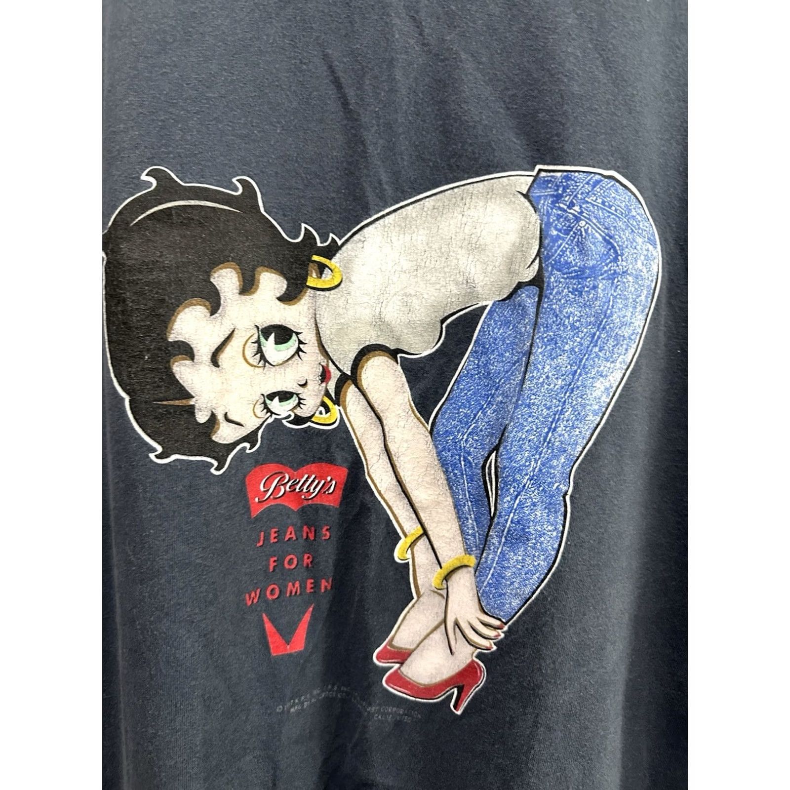 Denime VTG Betty Boop Levis Denim Jeans For Woman Sexy Babe Shirt Size 2XL - Blue Size US XXL / EU 58 / 5 - 4 Thumbnail