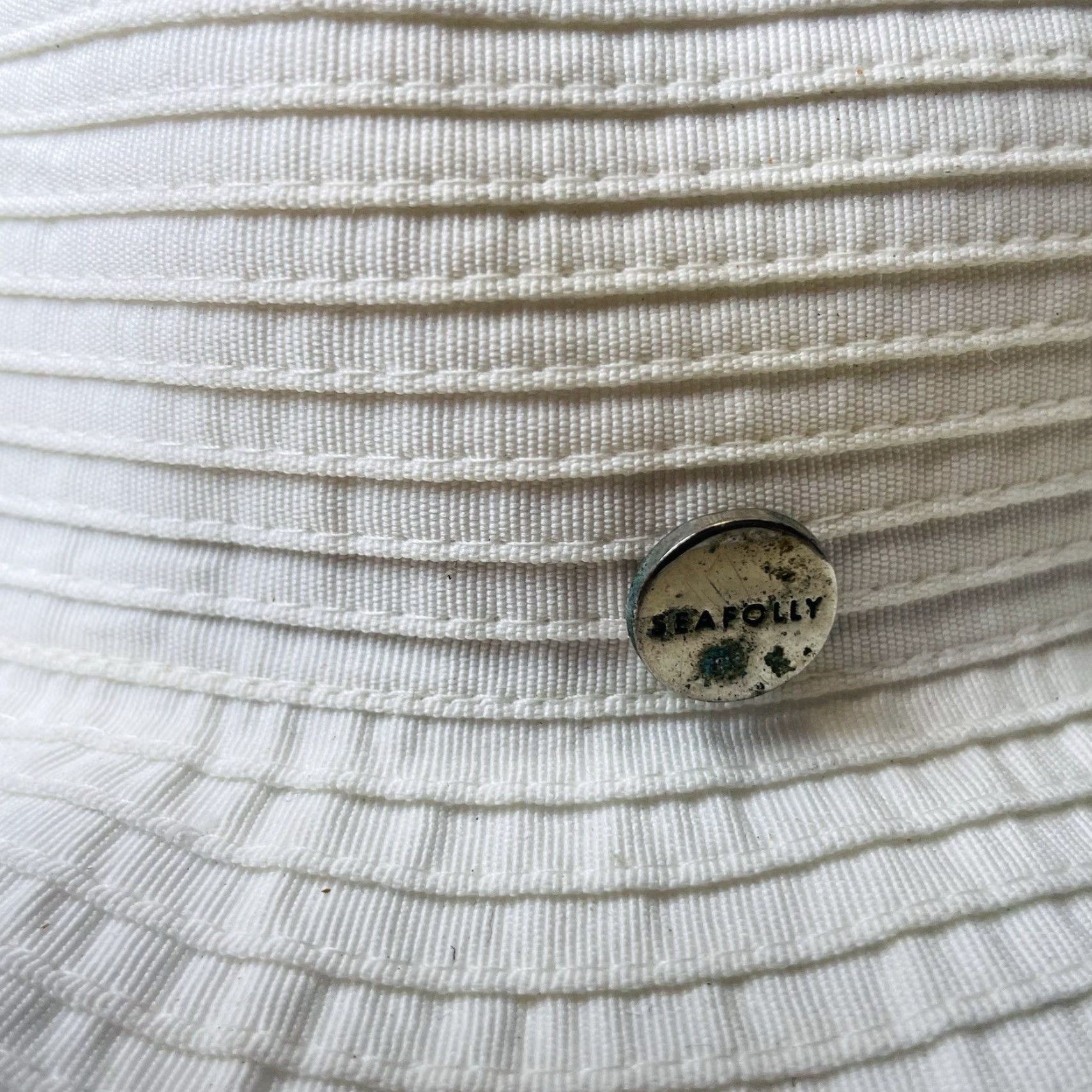 Vintage Seafolly Australia Hat Women's Wide Brim Sun Hat One Size White Beach Travel Size ONE SIZE - 3 Thumbnail