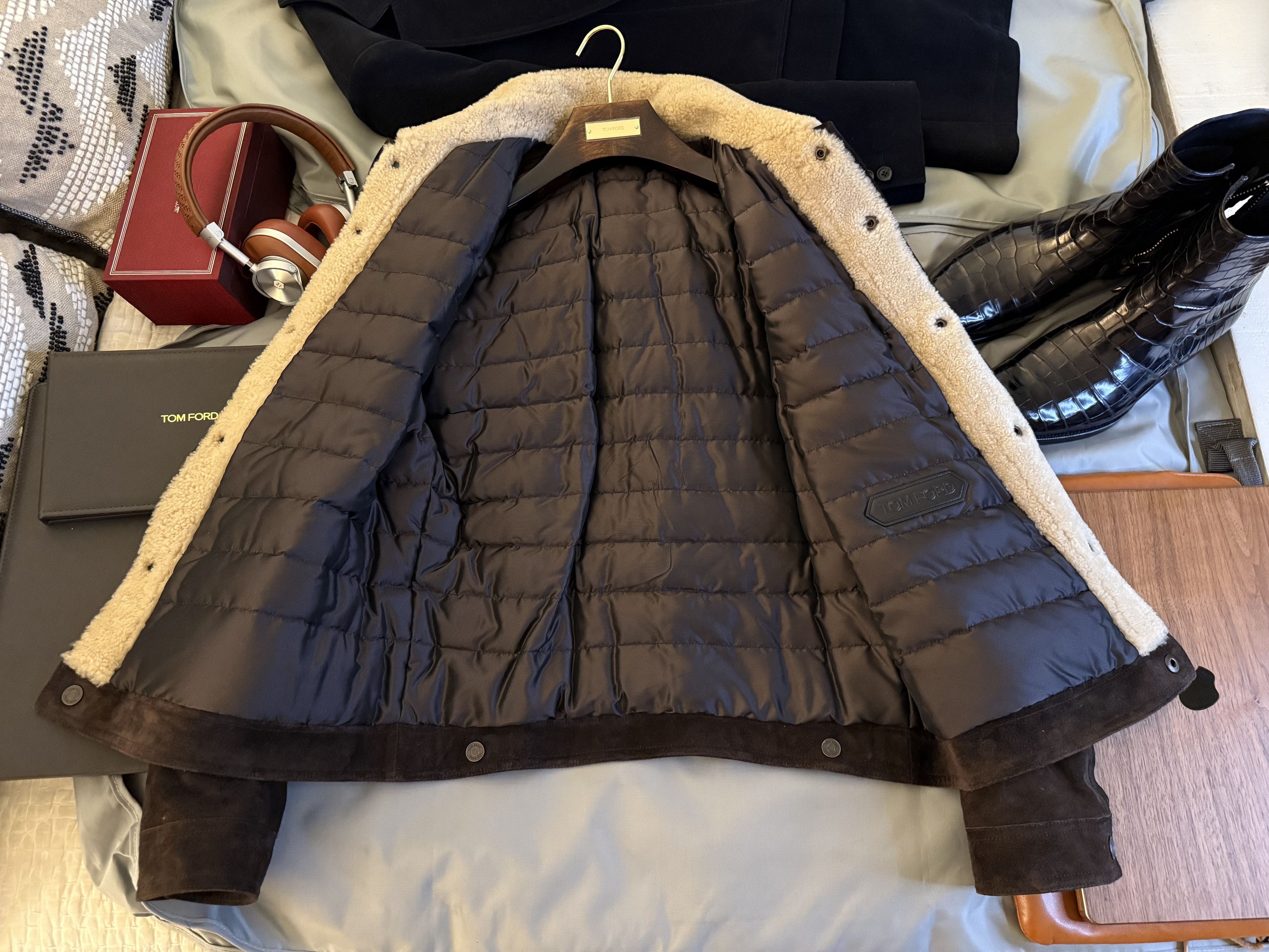 Tom Ford A-List Celeb Favorite, Coveted $9,800 w/tax Suede Shearling Size US M / EU 48-50 / 2 - 20 Thumbnail