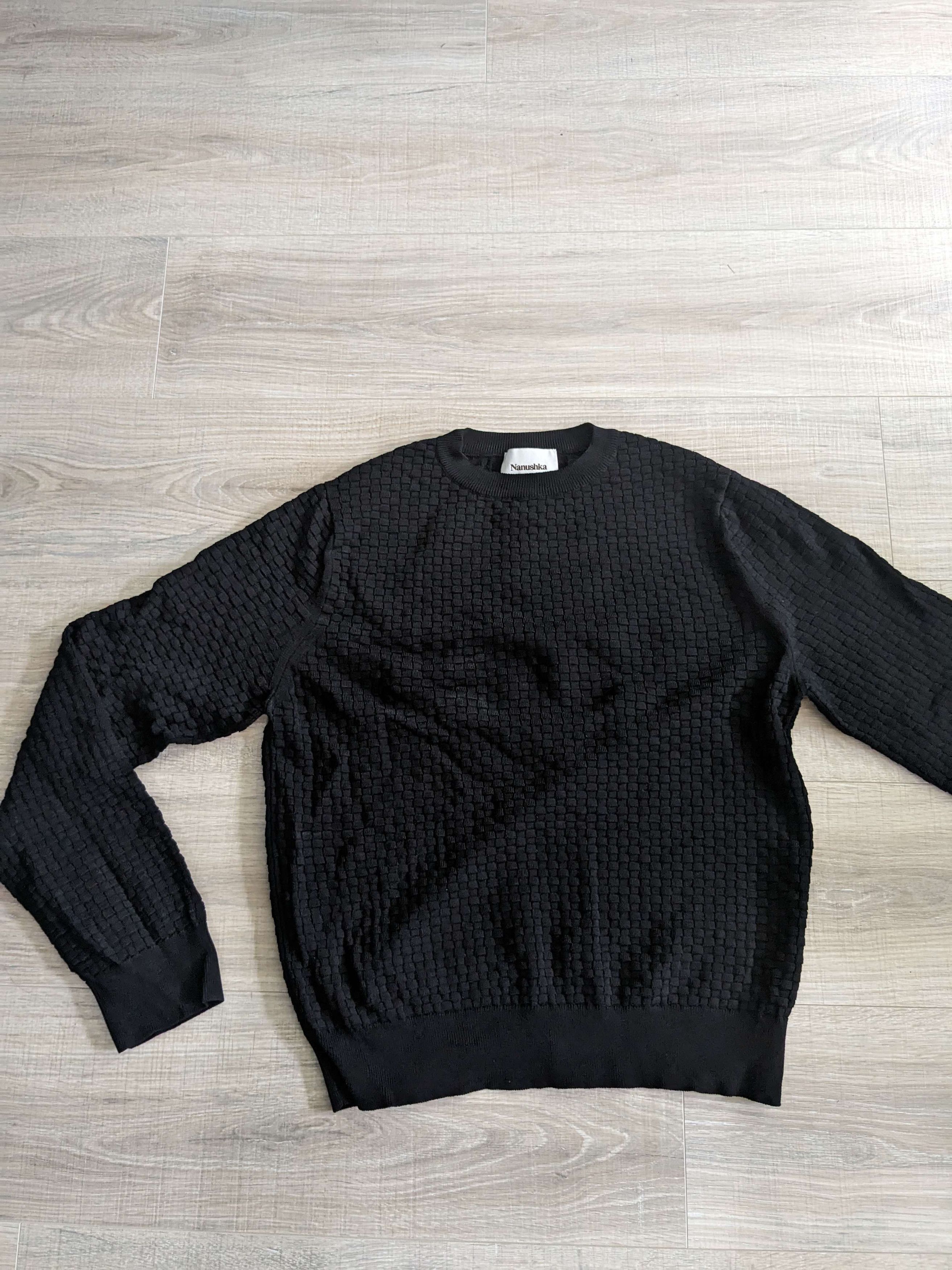 Nanushka Nanushka Black Crocheted Sweater / Shirt woven textured Size US XS / EU 42 / 0 - 2 Thumbnail