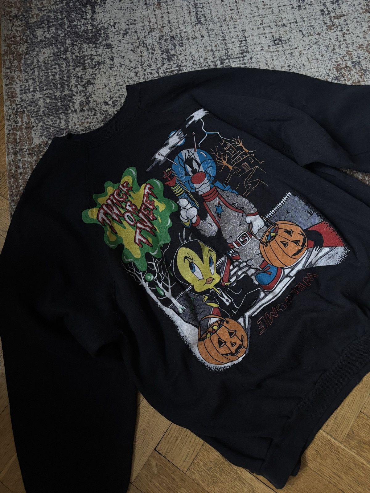 Vintage Freeze Warner Bros 1994 vintage rare sweatshirt NY made USA Size US L / EU 52-54 / 3 - 4 Thumbnail