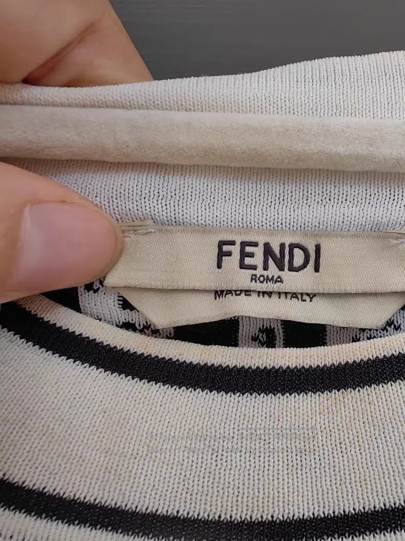 Fendi Fendi Classic Monogram Knit Short Sleeve - Black and White Size XS / US 0-2 / IT 36-38 - 2 Thumbnail