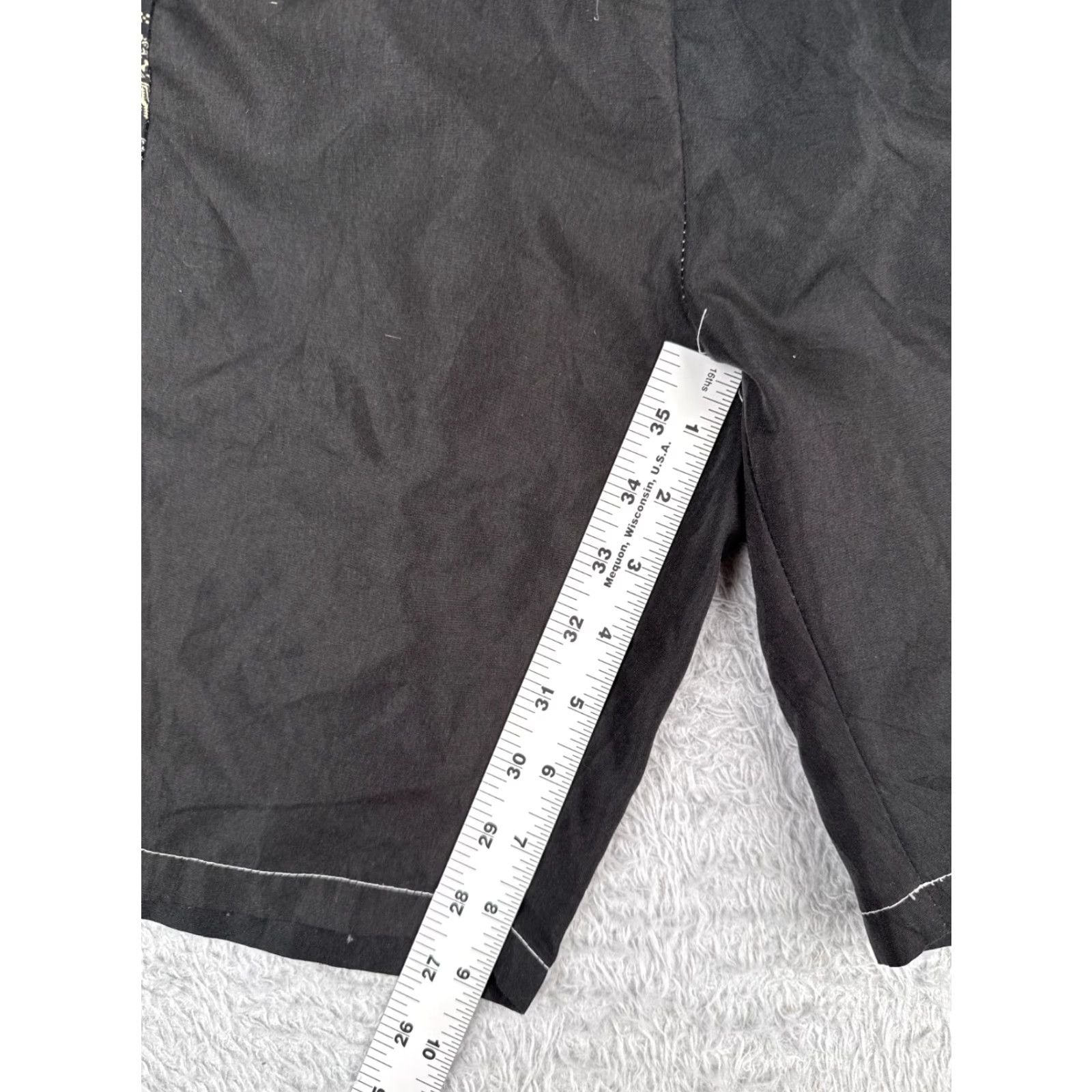 Vintage VINTAGE Unbranded Swim Trunks Mens Medium Black Pattern Solid 100% Polyester Beach Pool Lined Drawstring Size US 31 - 6 Thumbnail