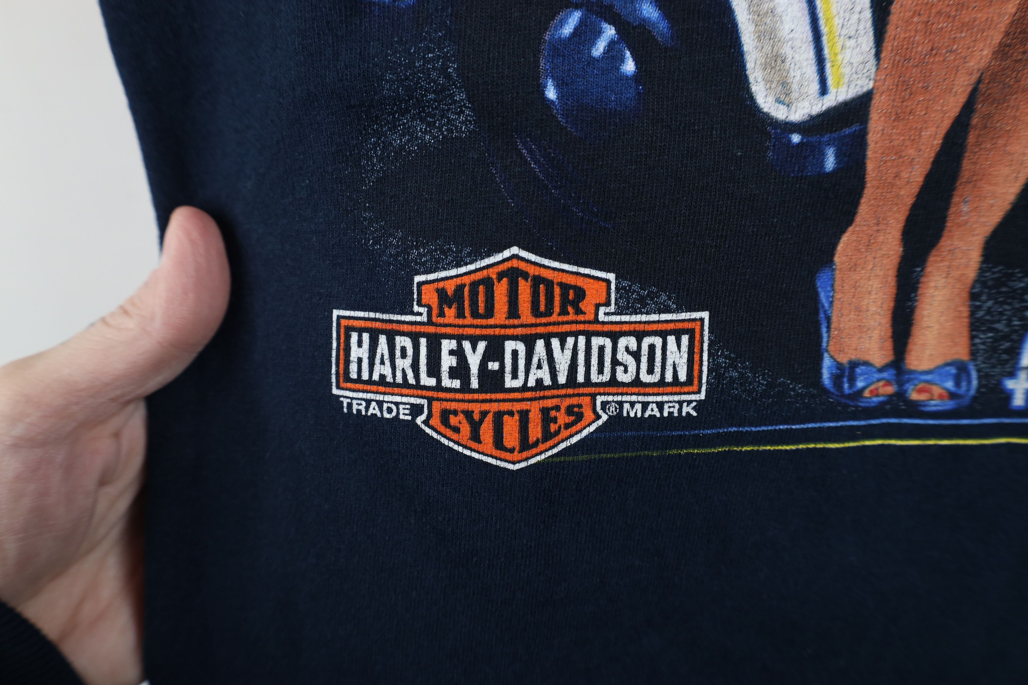 Harley Davidson × Vintage Vintage Y2K Harley Davidson Pin Up Girl Short Sleeve T-Shirt Size US XXL / EU 58 / 5 - 5 Thumbnail