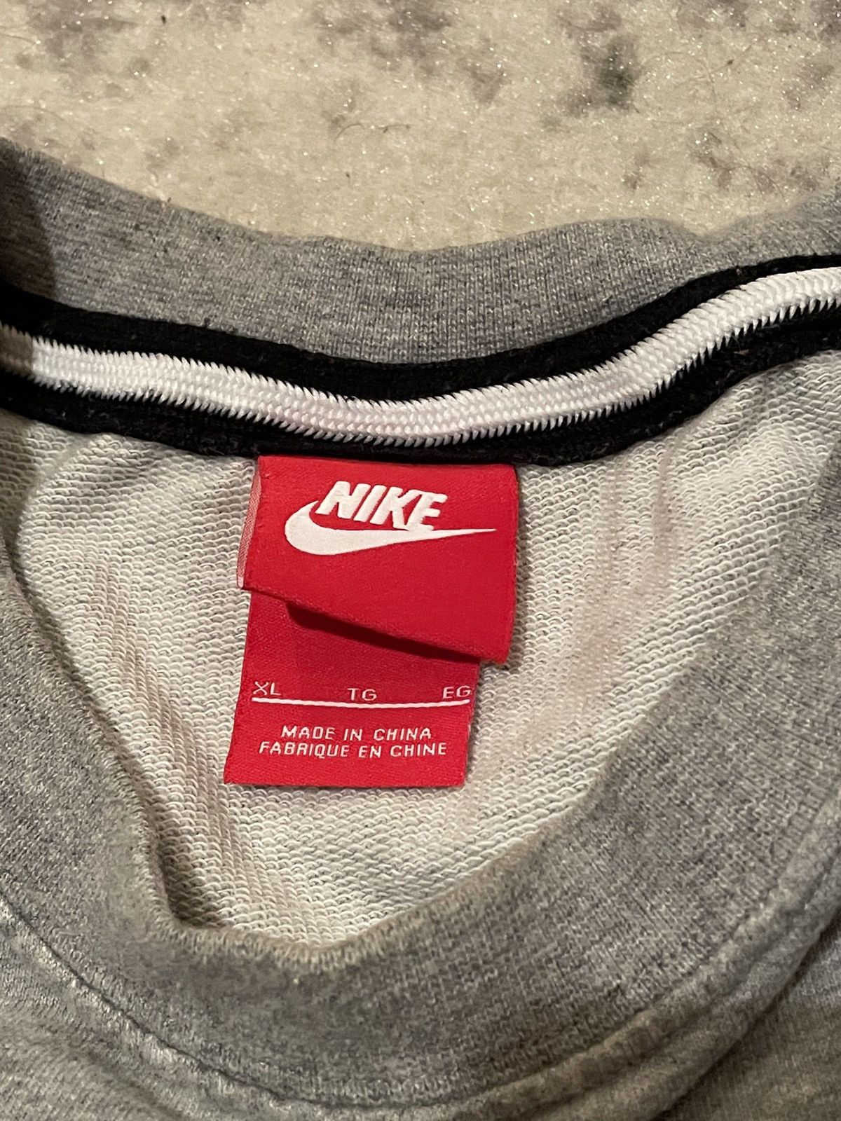 Nike × Vintage Nike Sweater Vintage Small Swoosh Grey Xl Size Streetwear Size US XL / EU 56 / 4 - 8 Thumbnail