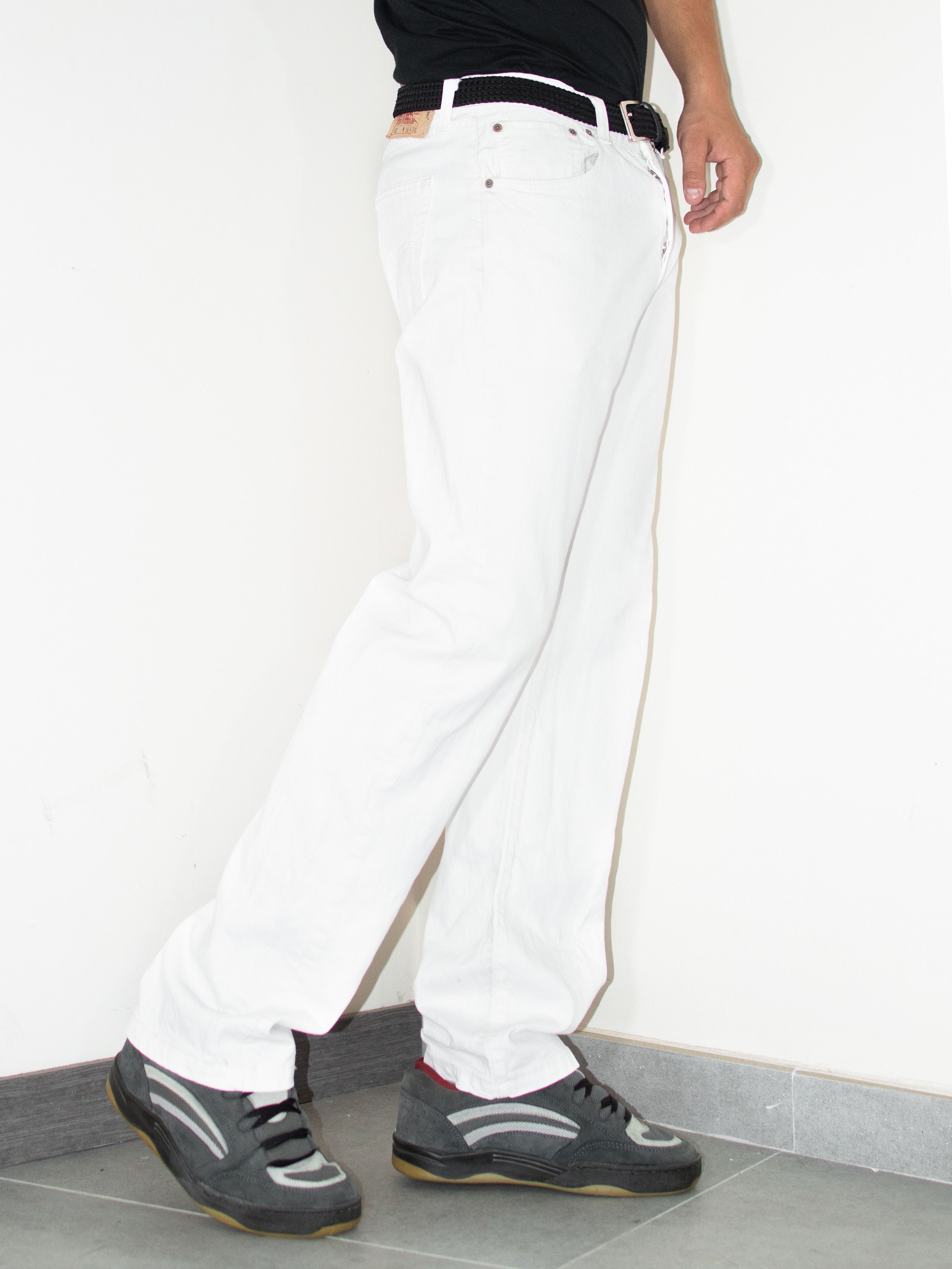 Levi's Vintage Clothing × Vintage Y2k Vintage white levi straight loose fit 501 denim Jeans Size US 32 / EU 48 - 3 Thumbnail