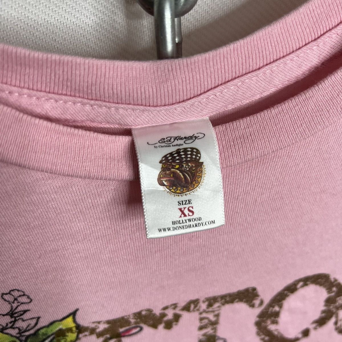 Ed Hardy ED HARDY PINK TATTOO SKULL GRAPHIC SHIRT Size XS / US 0-2 / IT 36-38 - 4 Thumbnail