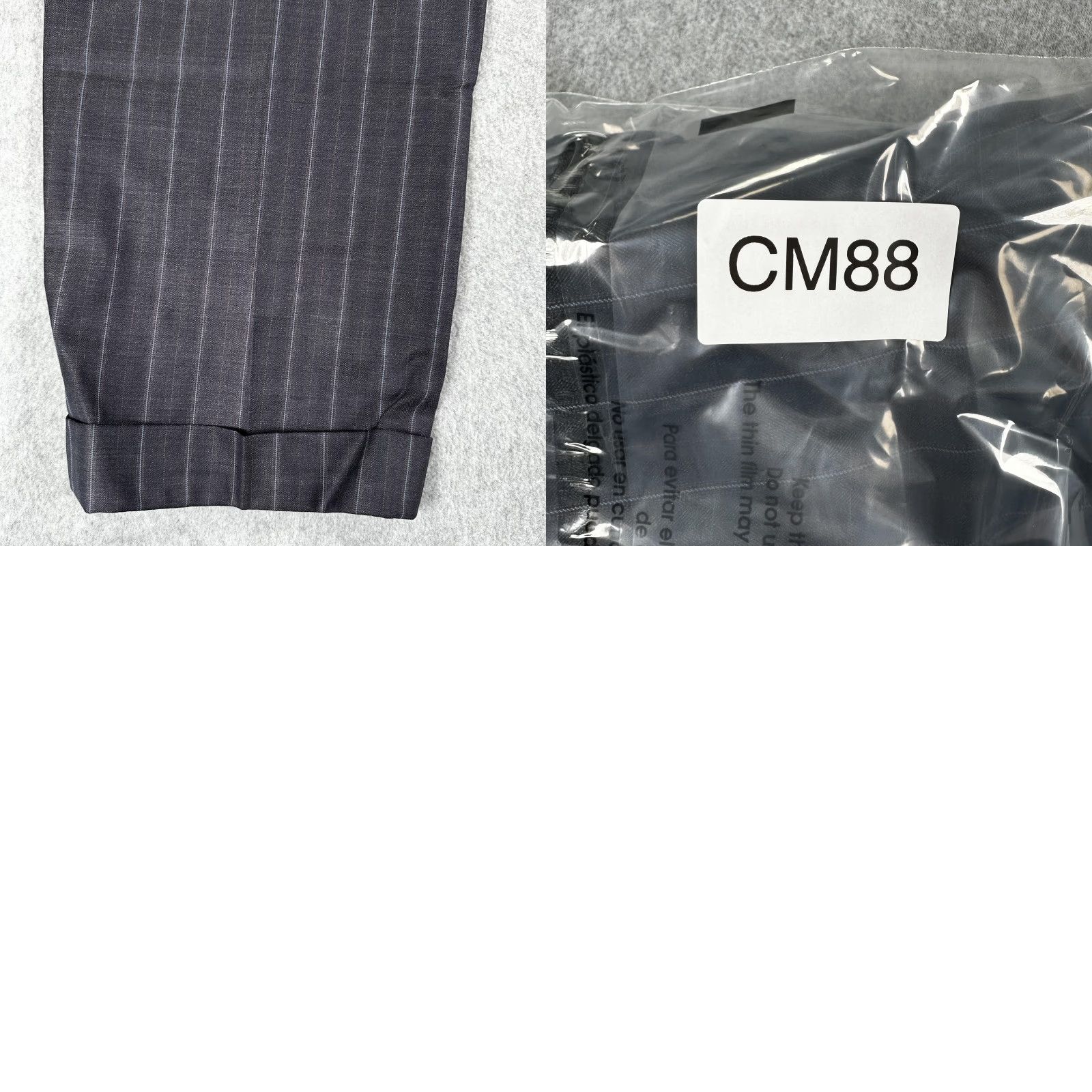 Vintage Norton & Sons Dress Pants Mens 40x29 Gray Pinstripe Cuffed Tailored Savile Row Dress Pants Mens 40 Regular Gray Pinstripe Size US 40 / EU 56 - 8 Thumbnail