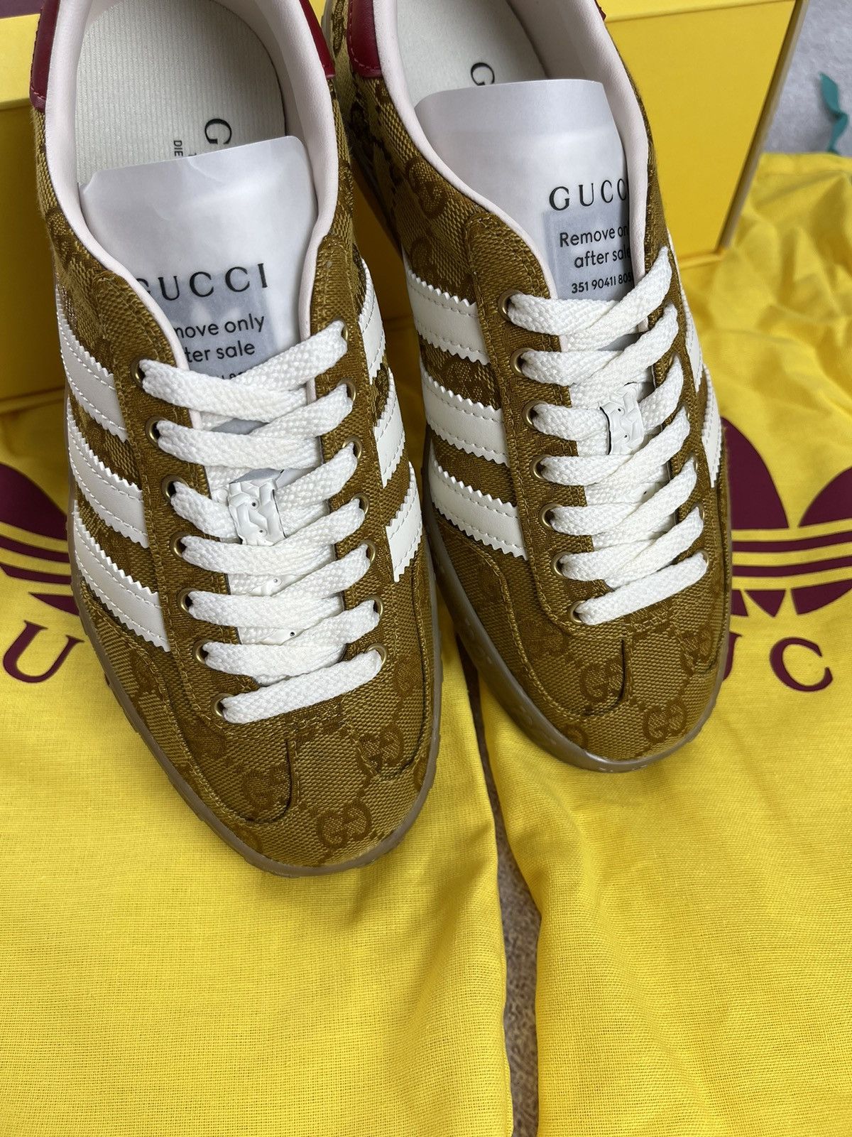 Adidas × Gucci Adidas x Gucci Gazelle OG Monogram Sneakers Size 36 2/3 Size US 5.5 / IT 35.5 - 4 Thumbnail