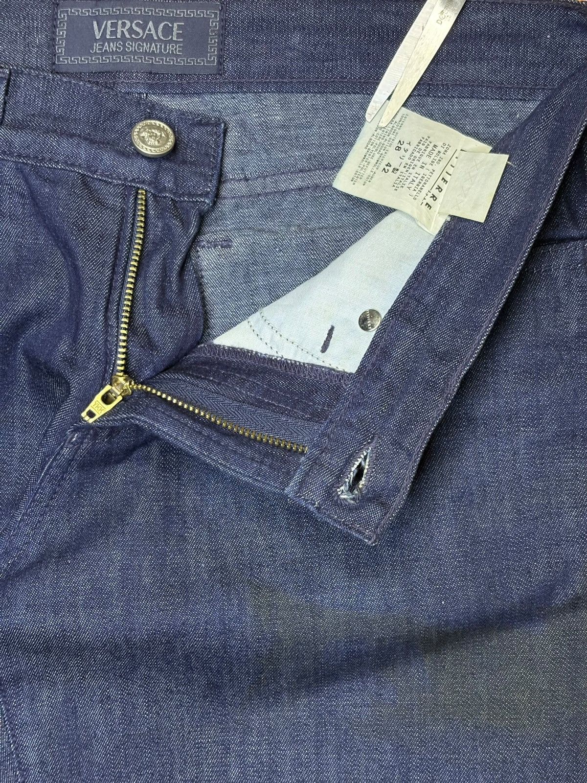 Versace Vintage Versace Medusa Signature Dark Blue Wash Jeans Size 31" - 9 Thumbnail