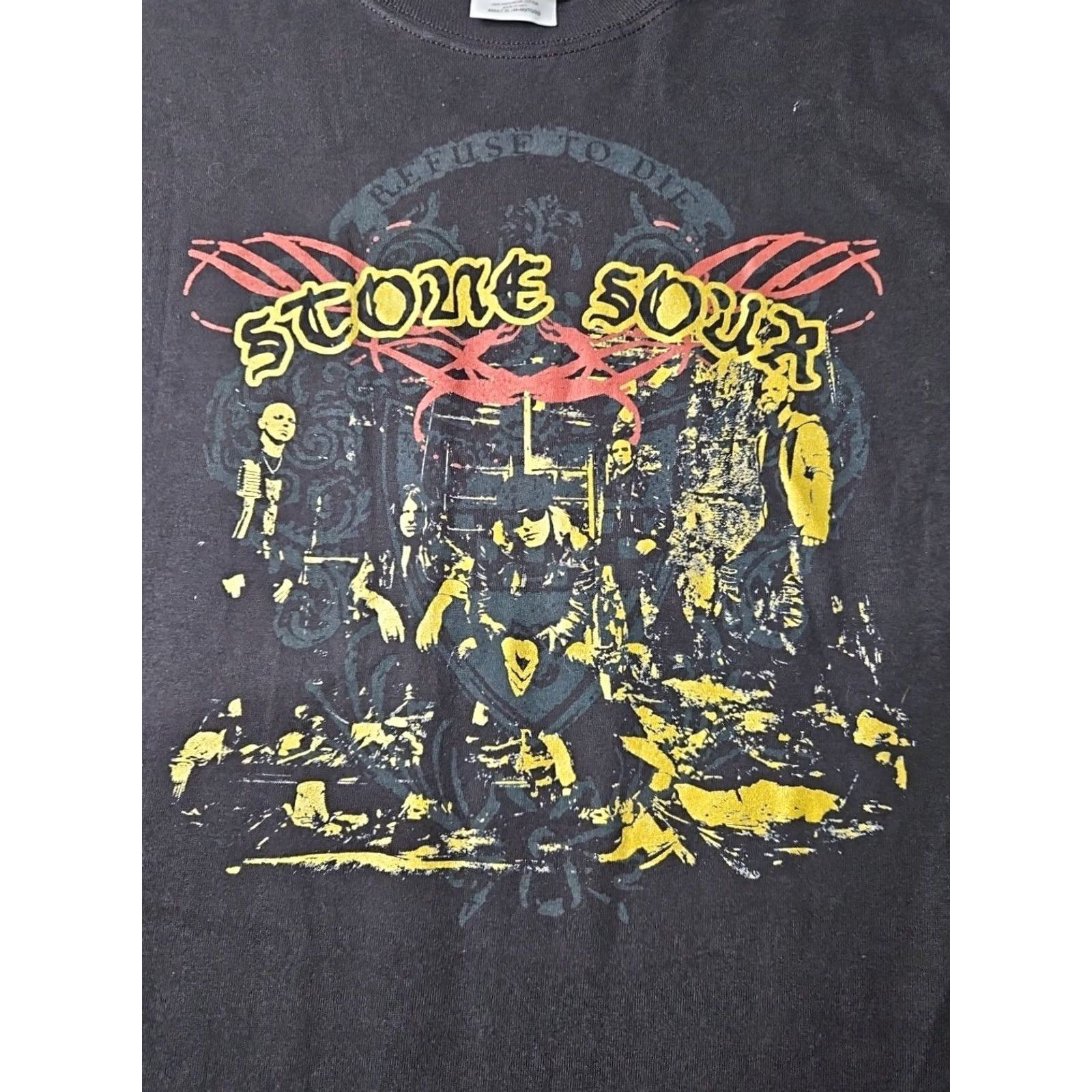 Vintage Stone Sour Band Concert T-Shirt Men's 1XL Black Refuse To Die Rock Music 2000s, Men's — image 2 of 5