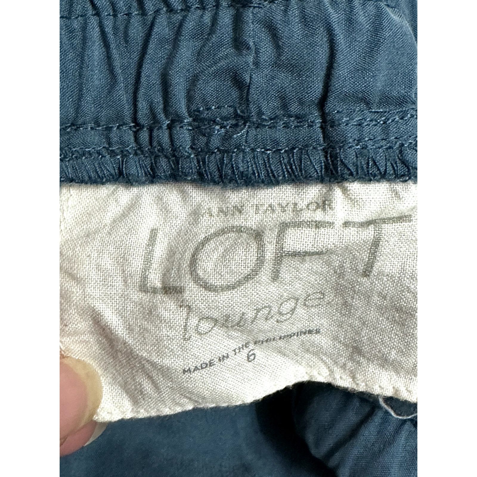 Loft Loft Lounge Capri Pants Drawstring Pull On Blue Women's 6 Size 28" / US 6 / IT 42 - 7 Thumbnail
